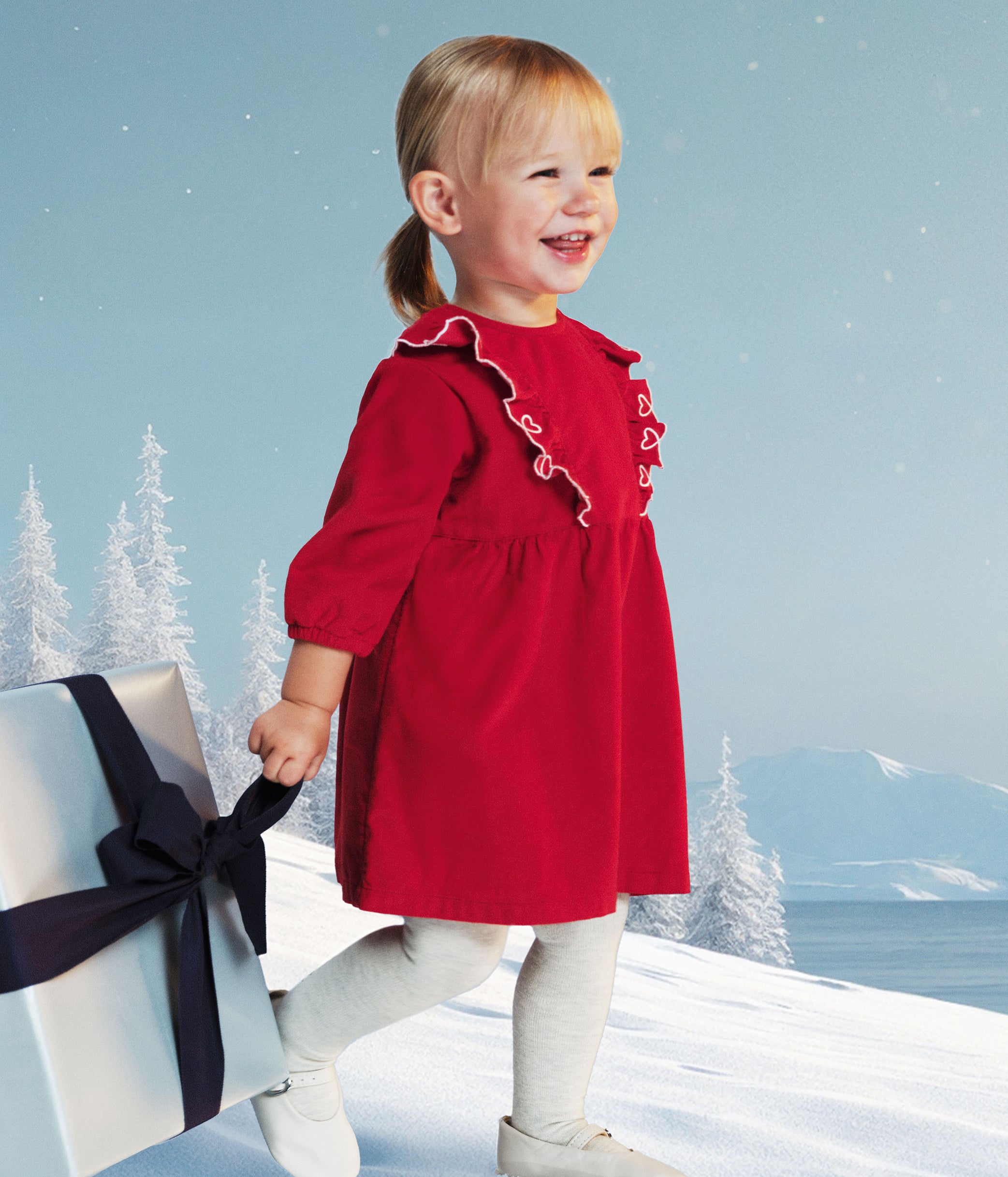 robe-bébé-en-velours-côtelé-manches-longues-unie