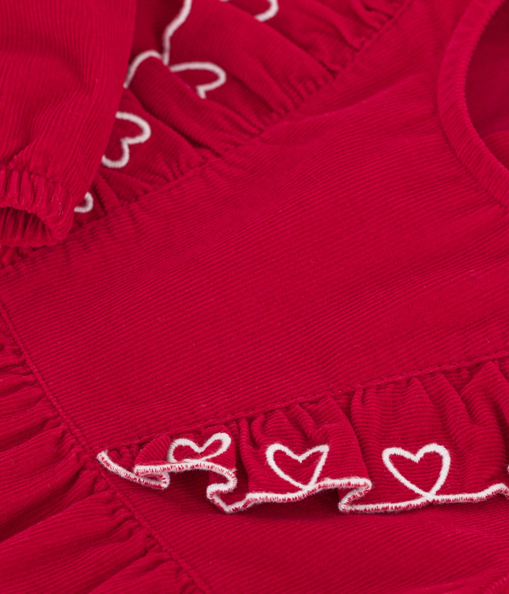 robe-bébé-en-velours-côtelé-manches-longues-unie