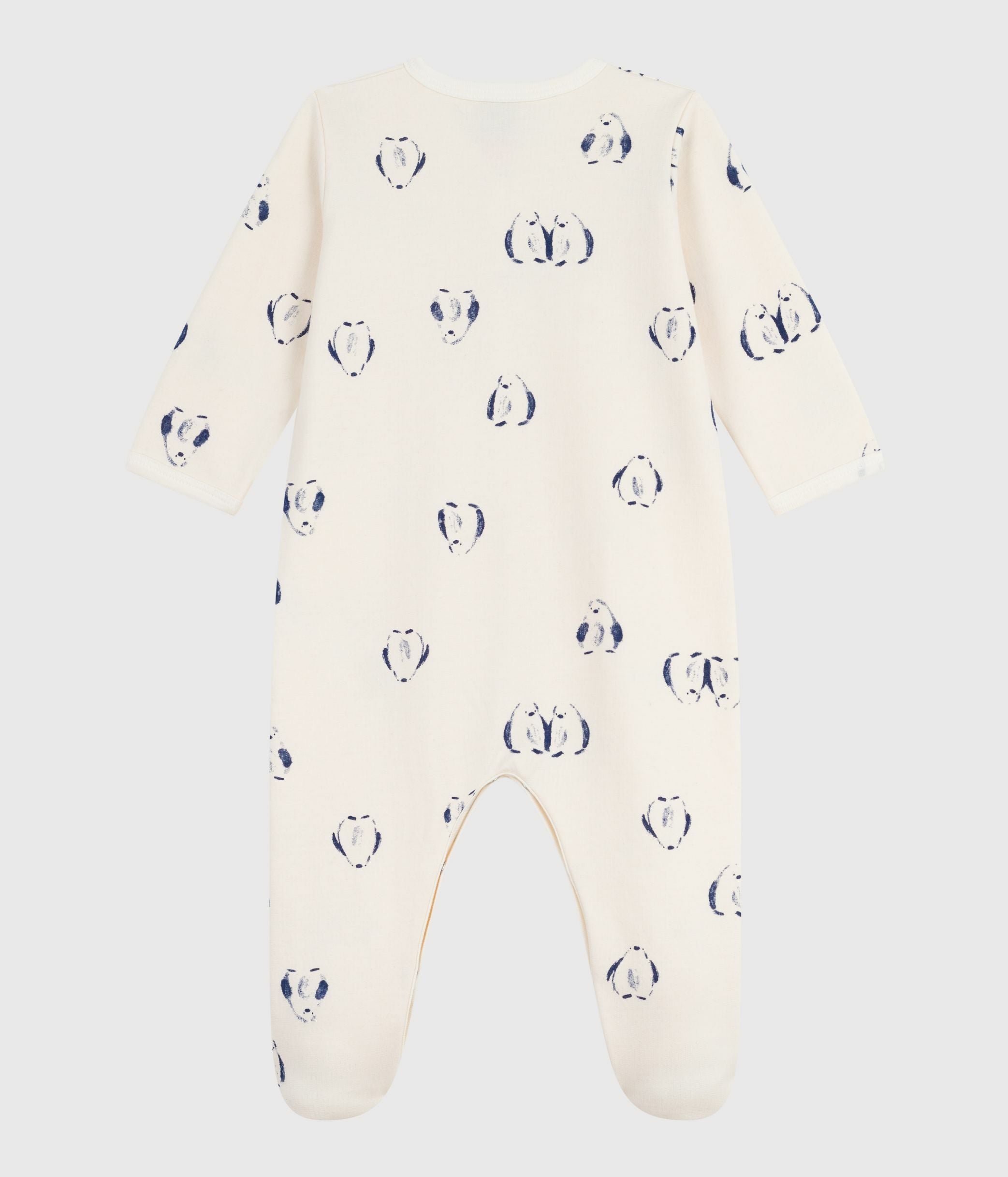 pyjama-bébé-en-molleton-gratté-avec-col-pétale-imprimé-fleuri