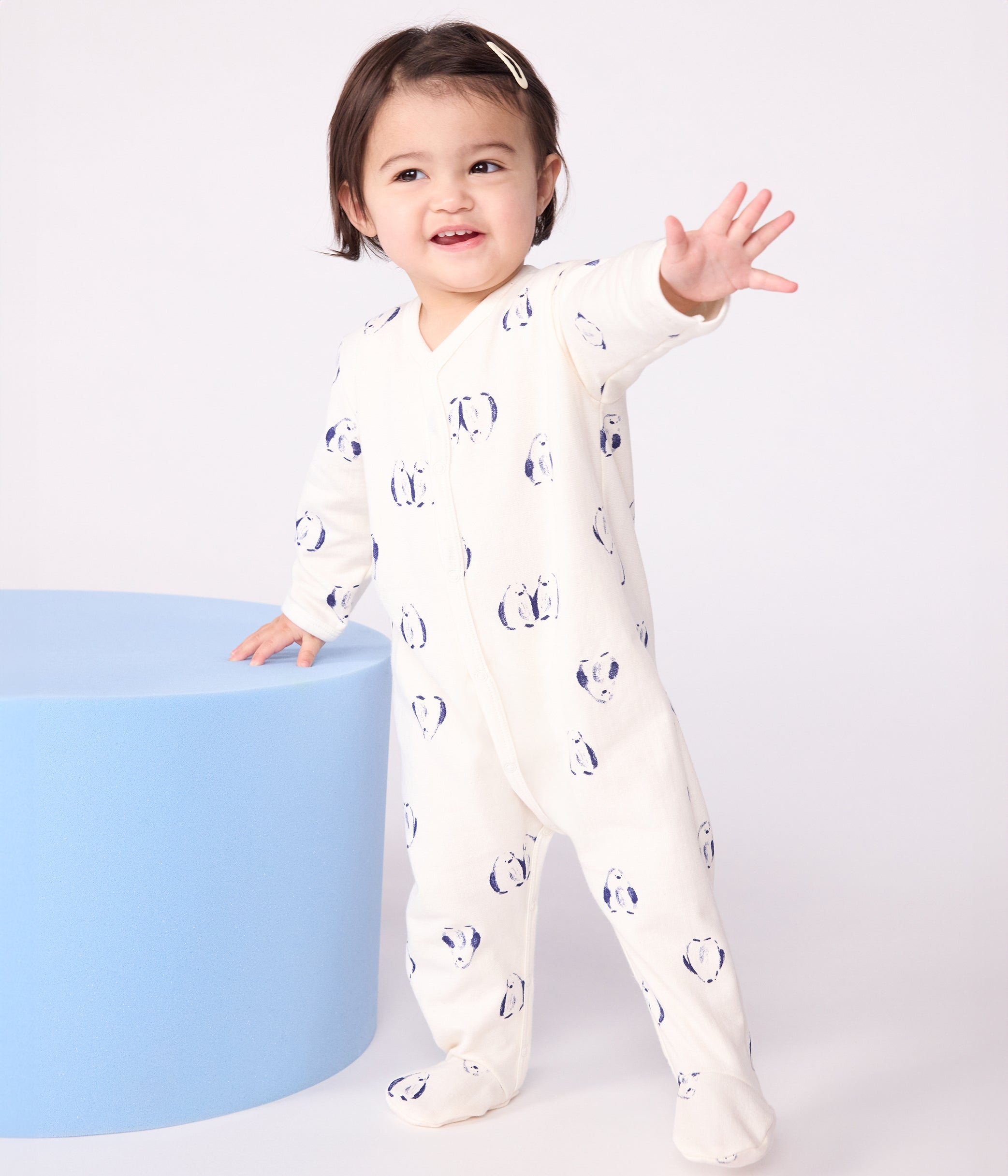 pyjama-bébé-en-molleton-gratté-avec-col-pétale-imprimé-fleuri