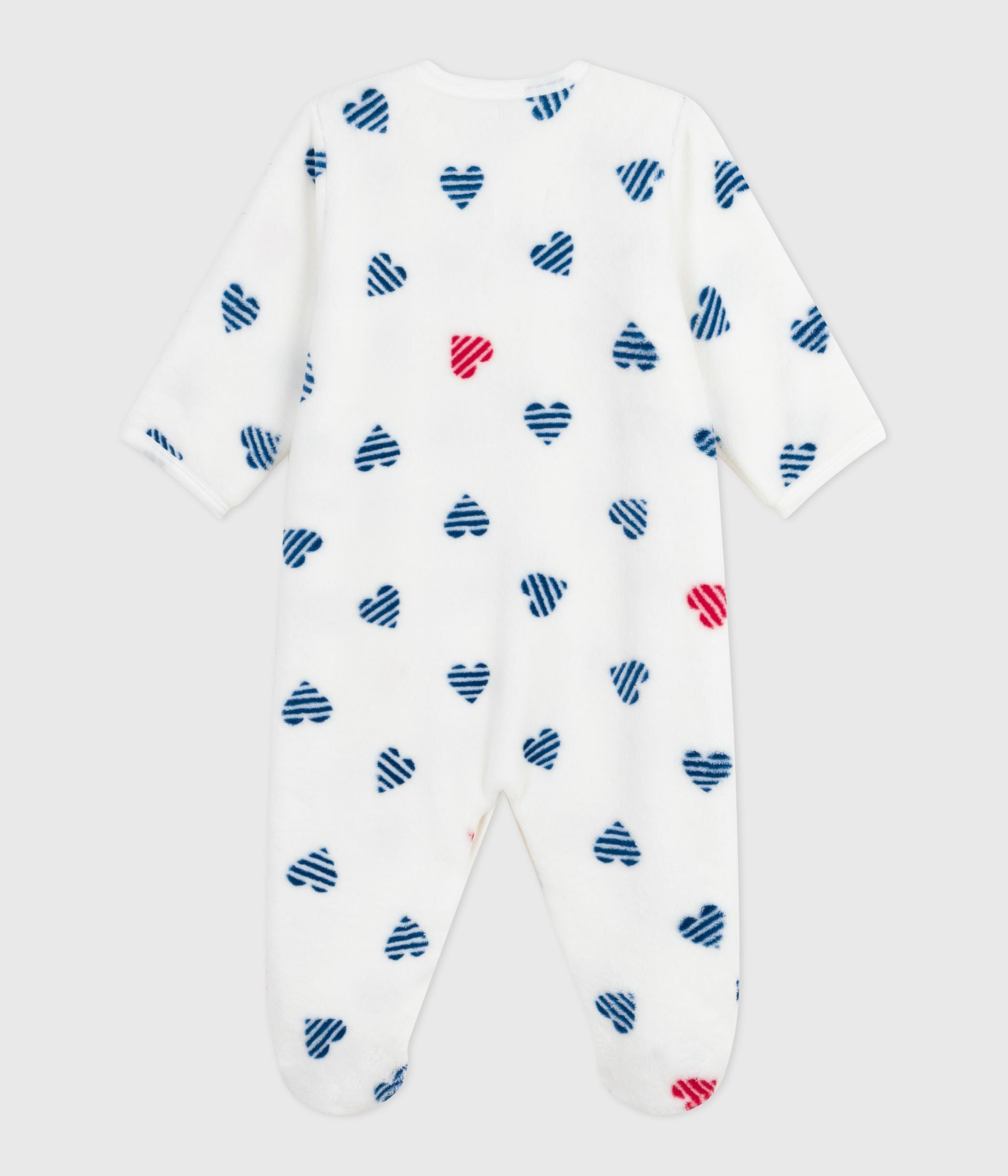 surpyjama-hiver-bébé-en-polaire-imprimé-cœurs