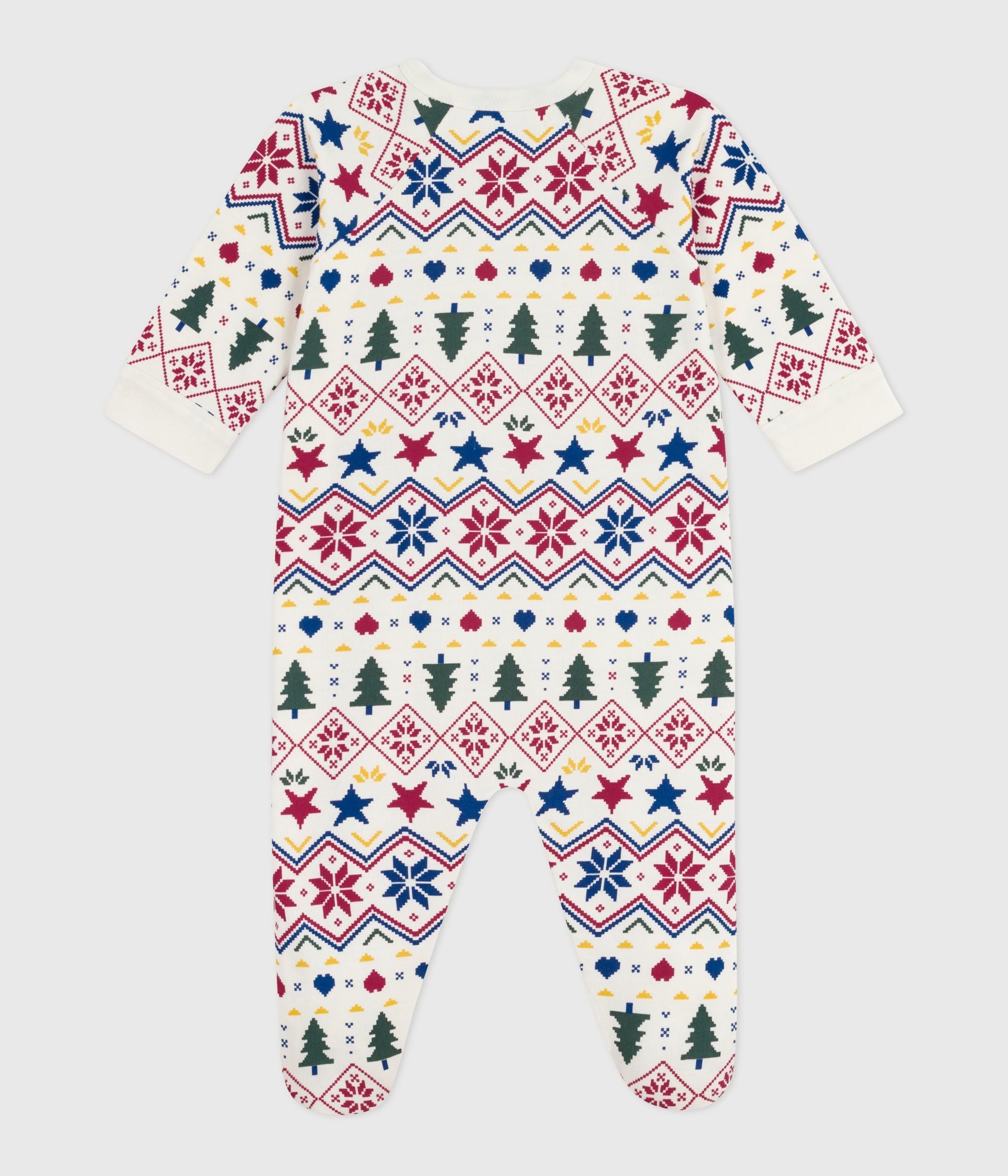 pyjama-zippé-bébé-en-molleton-gratté-imprimé-noël