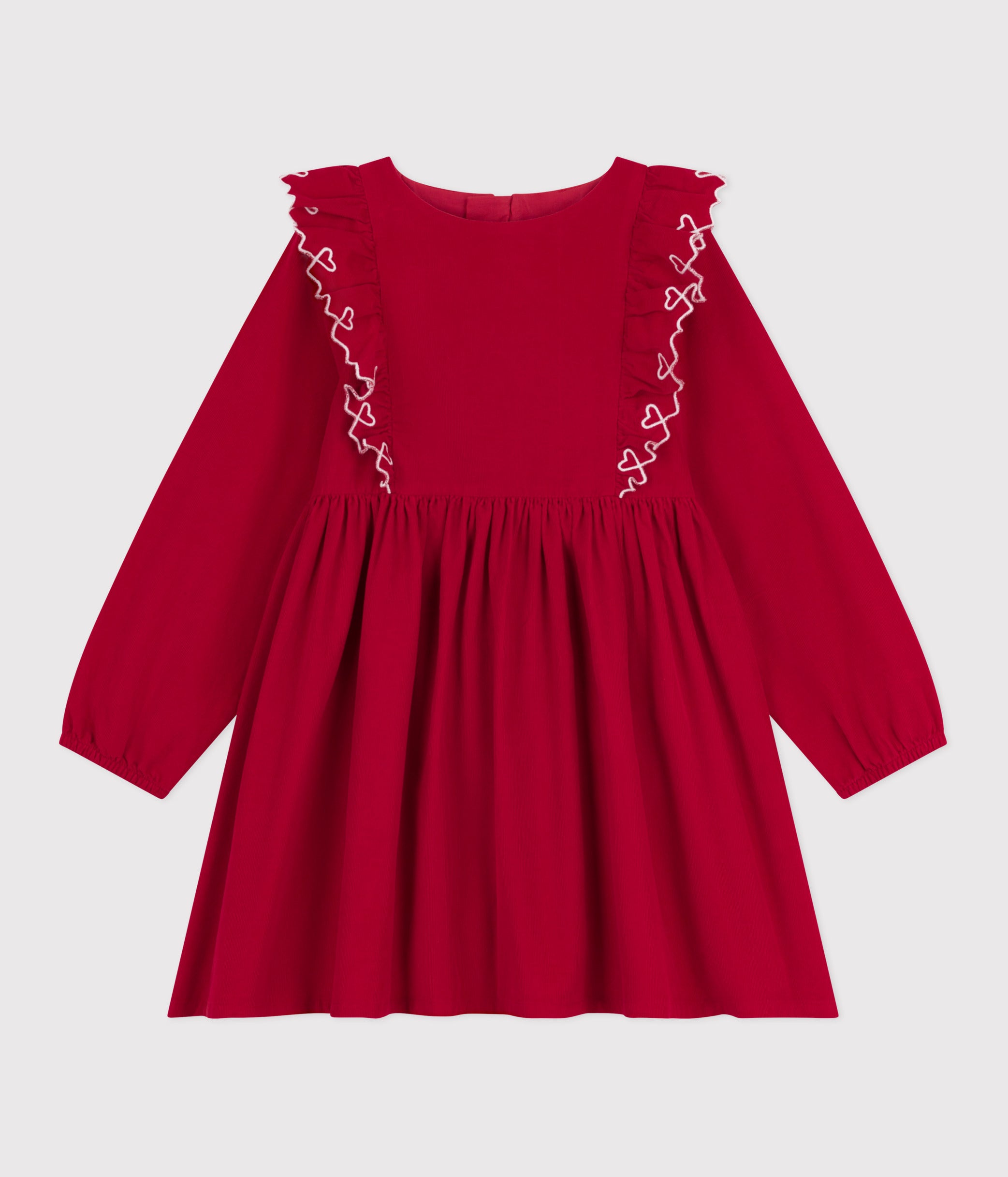 robe-enfant-manches-longues-en-velours-unie