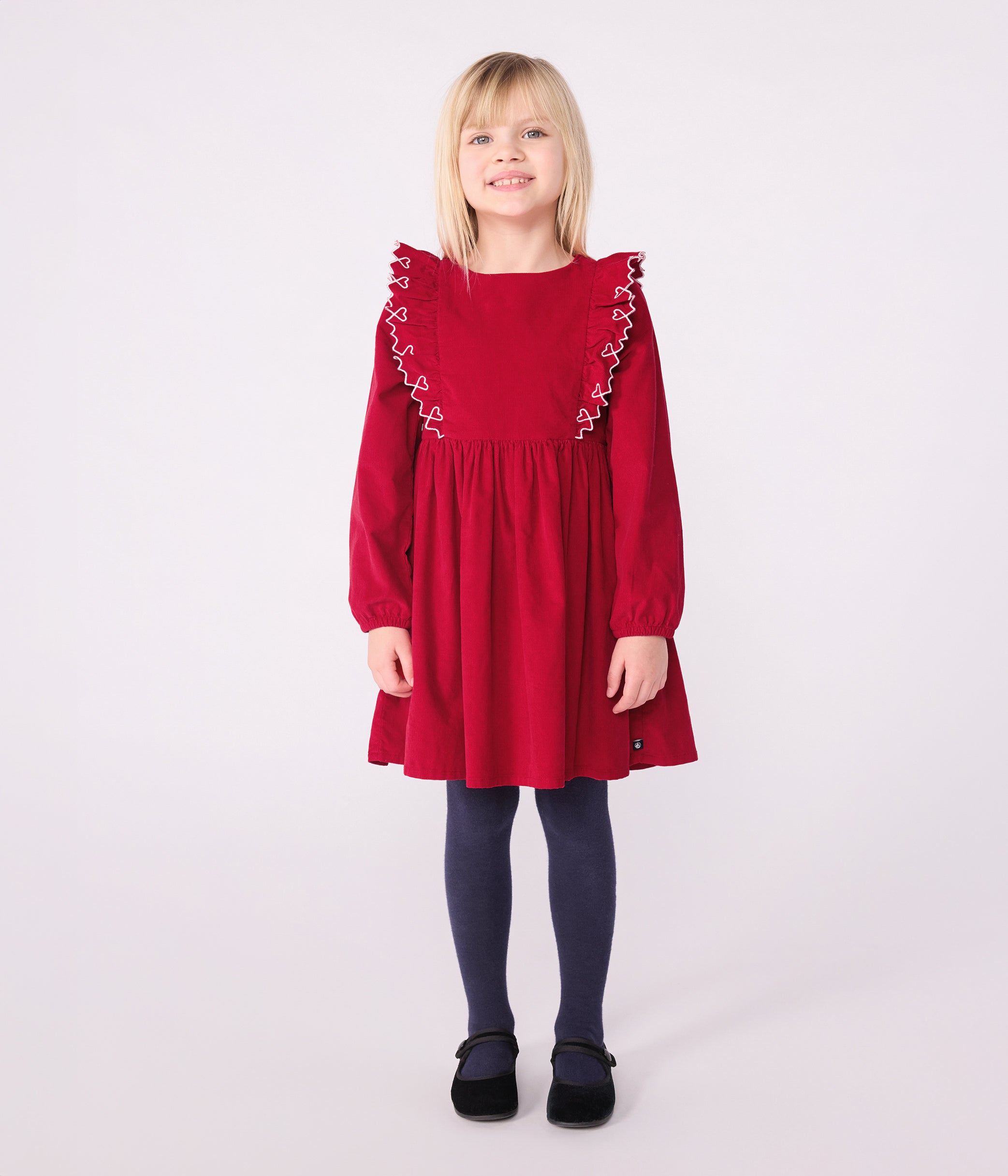 robe-enfant-manches-longues-en-velours-unie