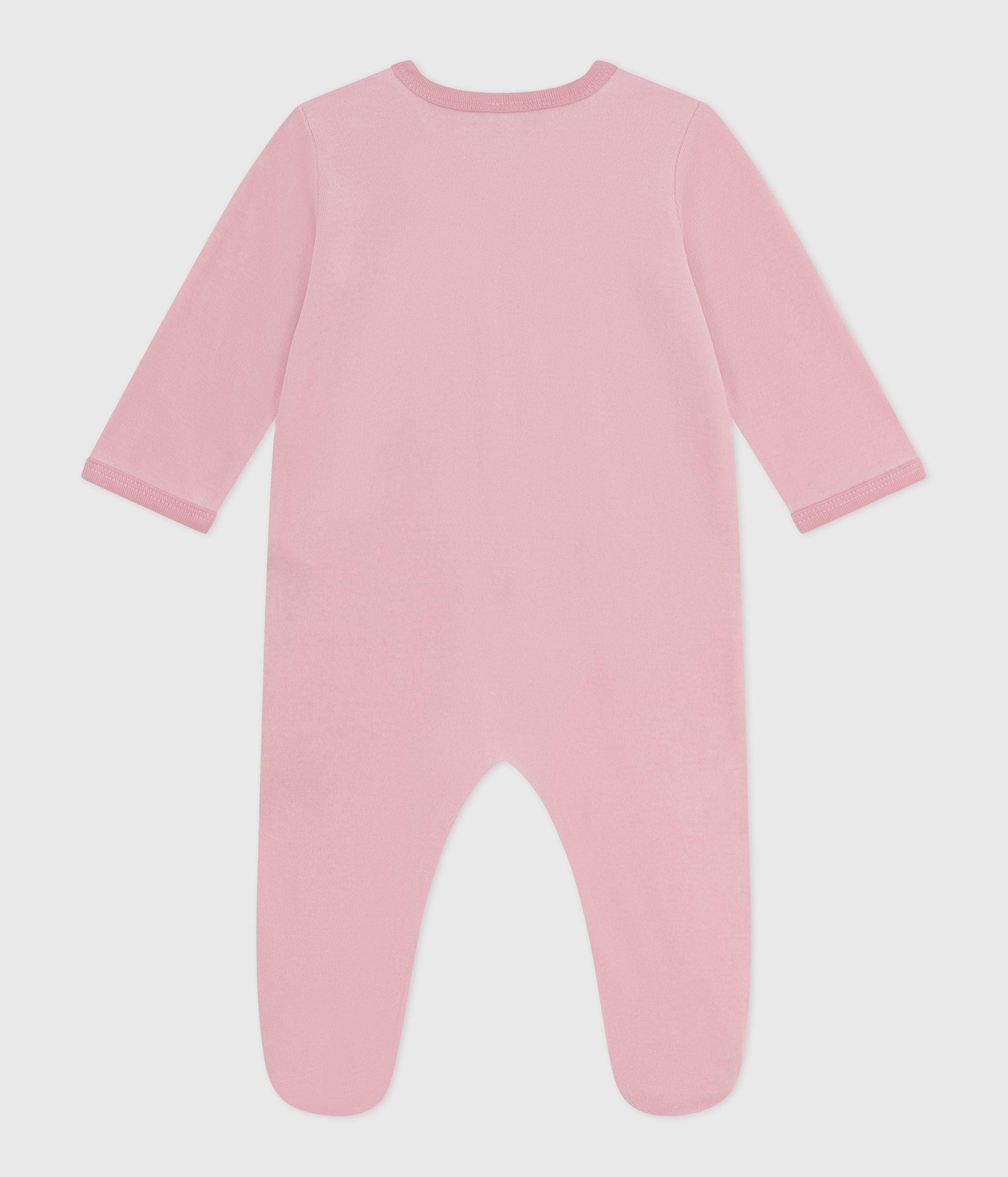 pyjama-bébé-en-velours-uni