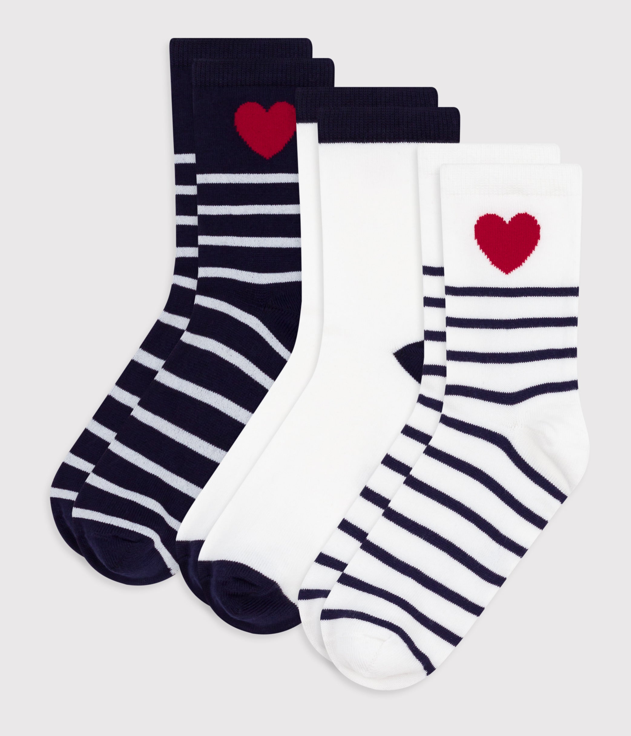 lot-de-3-paires-de-chaussettes-enfant-en-coton-rayures-et-cœurs