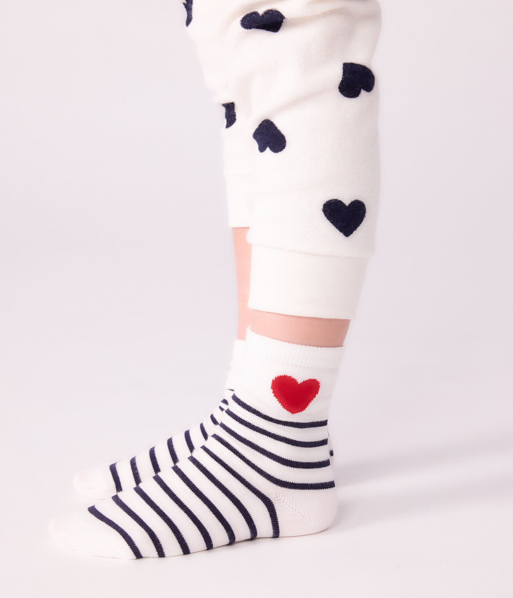 lot-de-3-paires-de-chaussettes-enfant-en-coton-rayures-et-cœurs