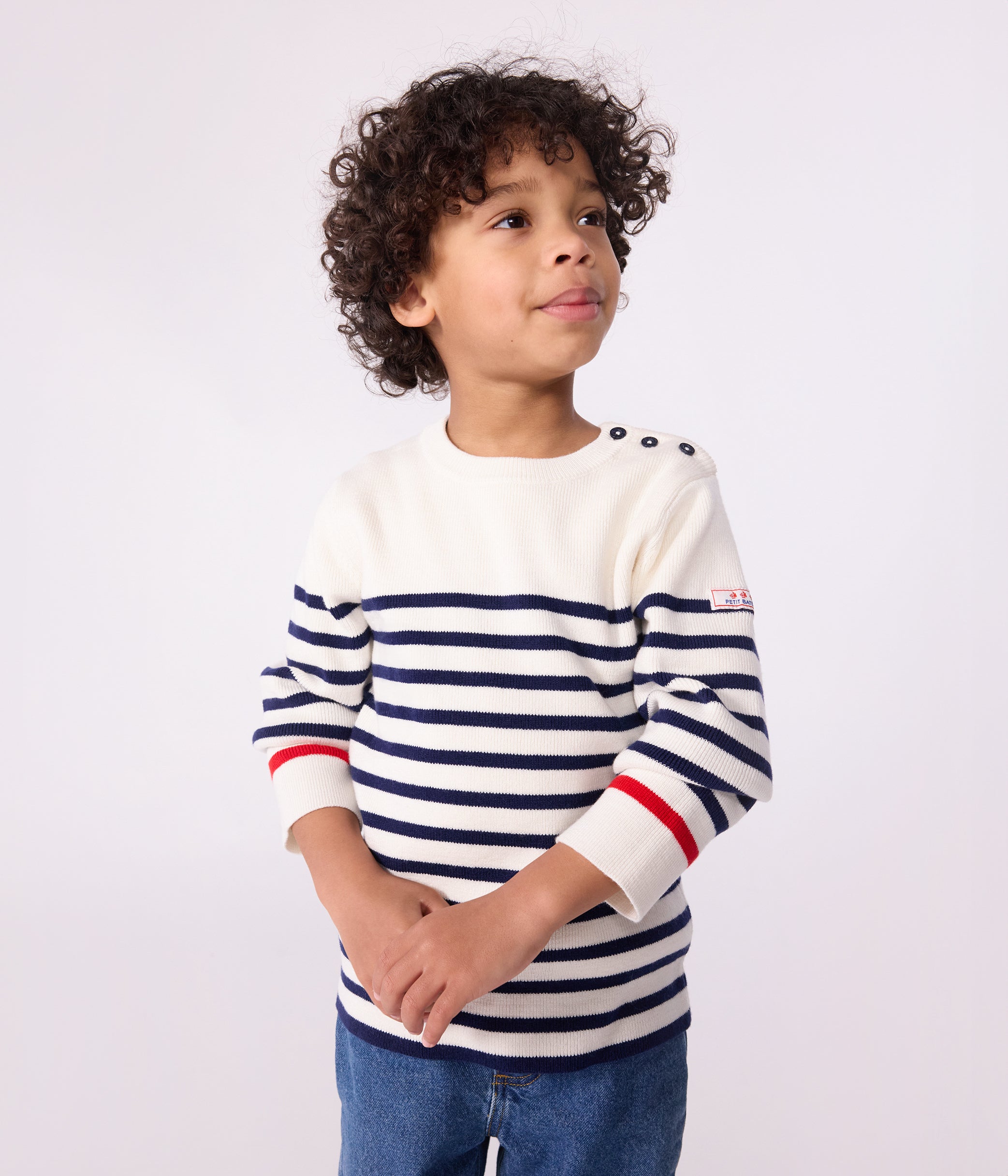 pull-enfant-en-laine-et-coton-à-rayures