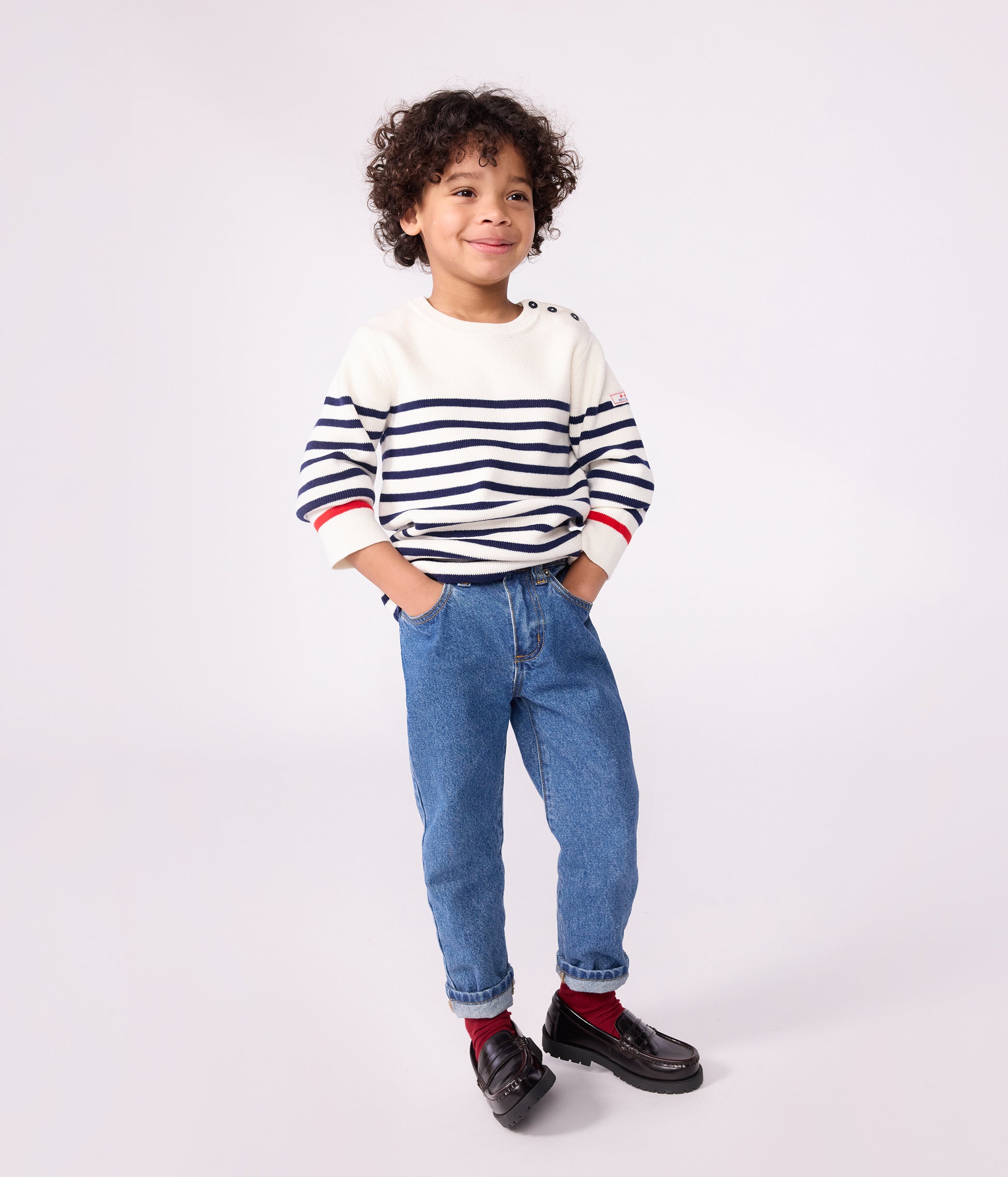 pull-enfant-en-laine-et-coton-à-rayures