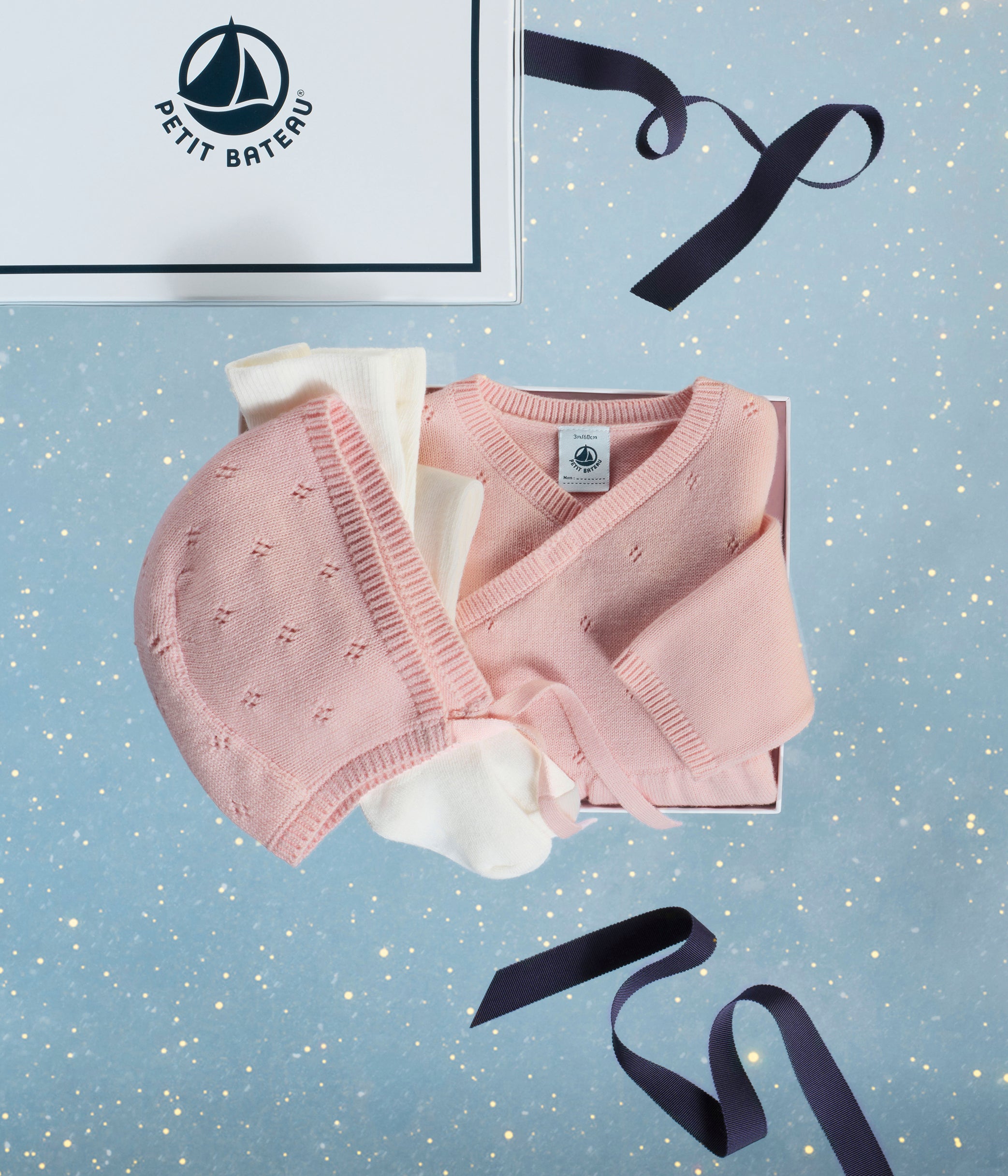 ensemble-cadeau-bébé-beguin,-barboteuse-et-collant-en-tricot