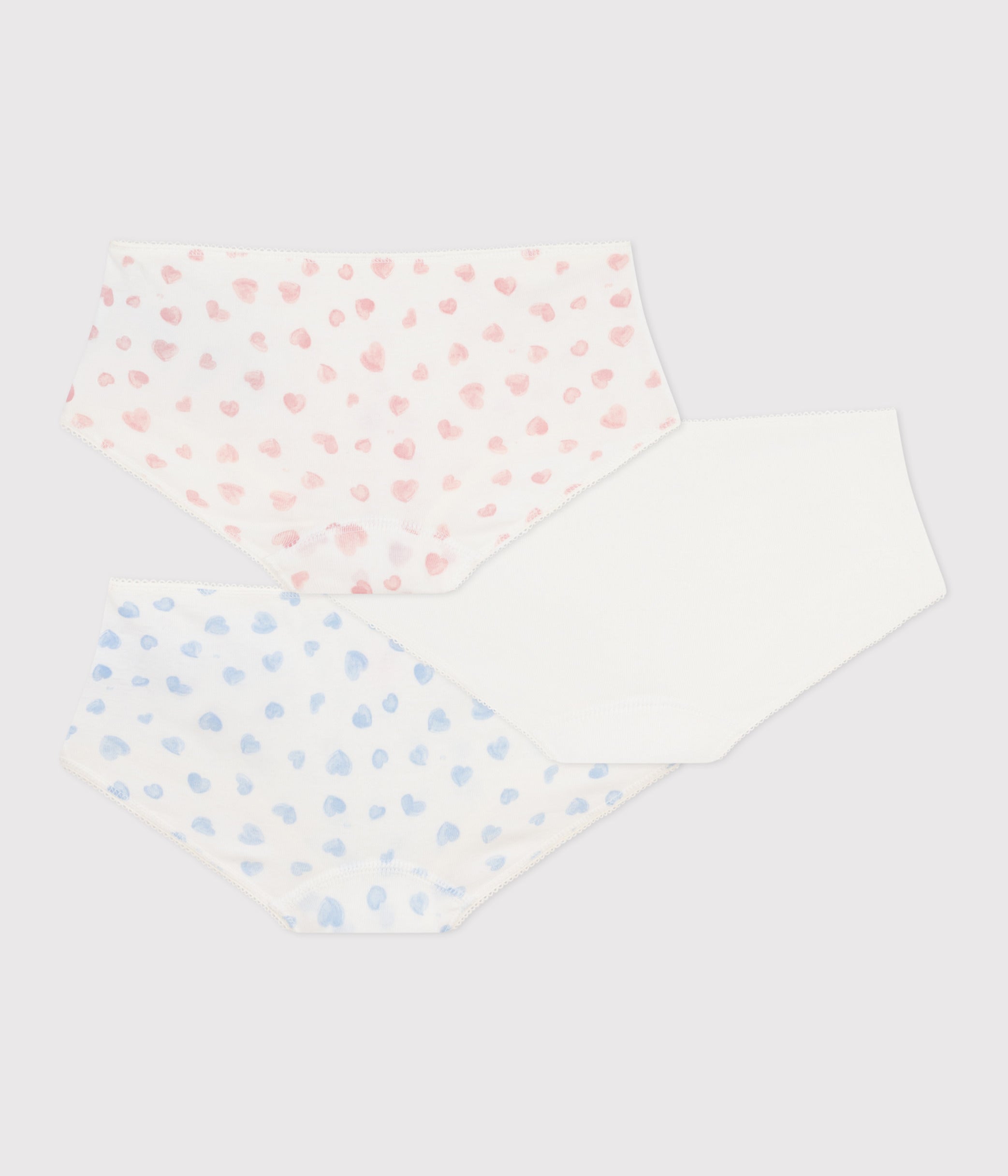 lot-de-3-shorties-enfant-en-coton-imprimé-cœurs