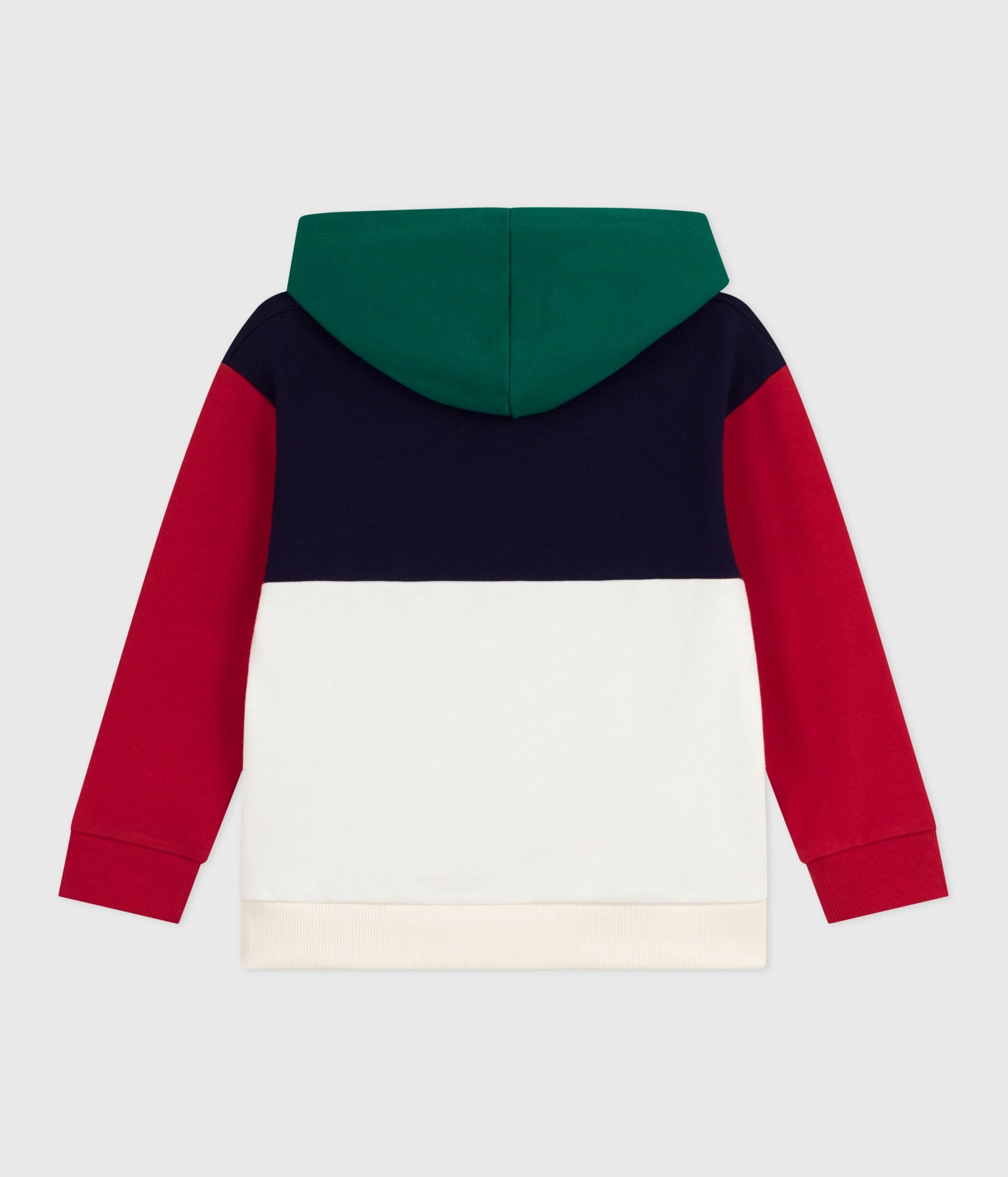 sweatshirt-à-capuche-enfant-en-coton-colorblock
