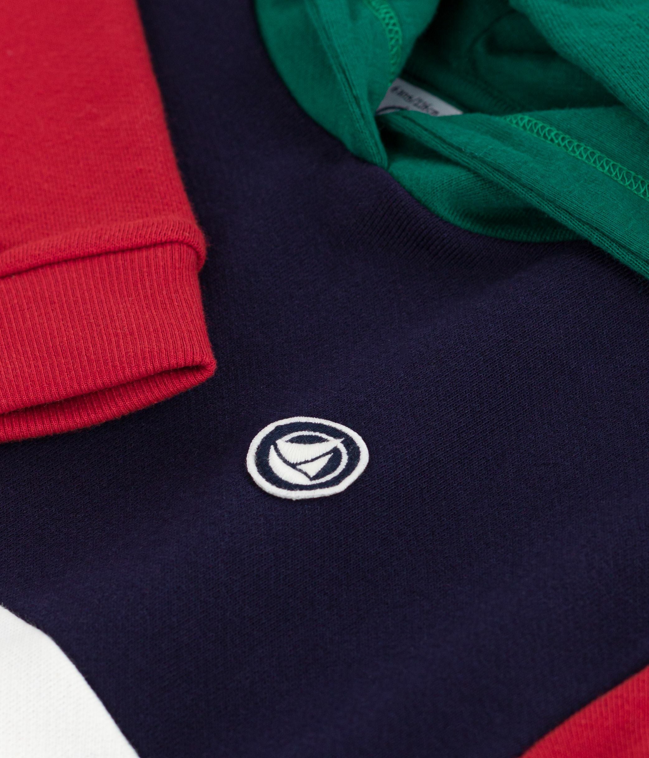 sweatshirt-à-capuche-enfant-en-coton-colorblock
