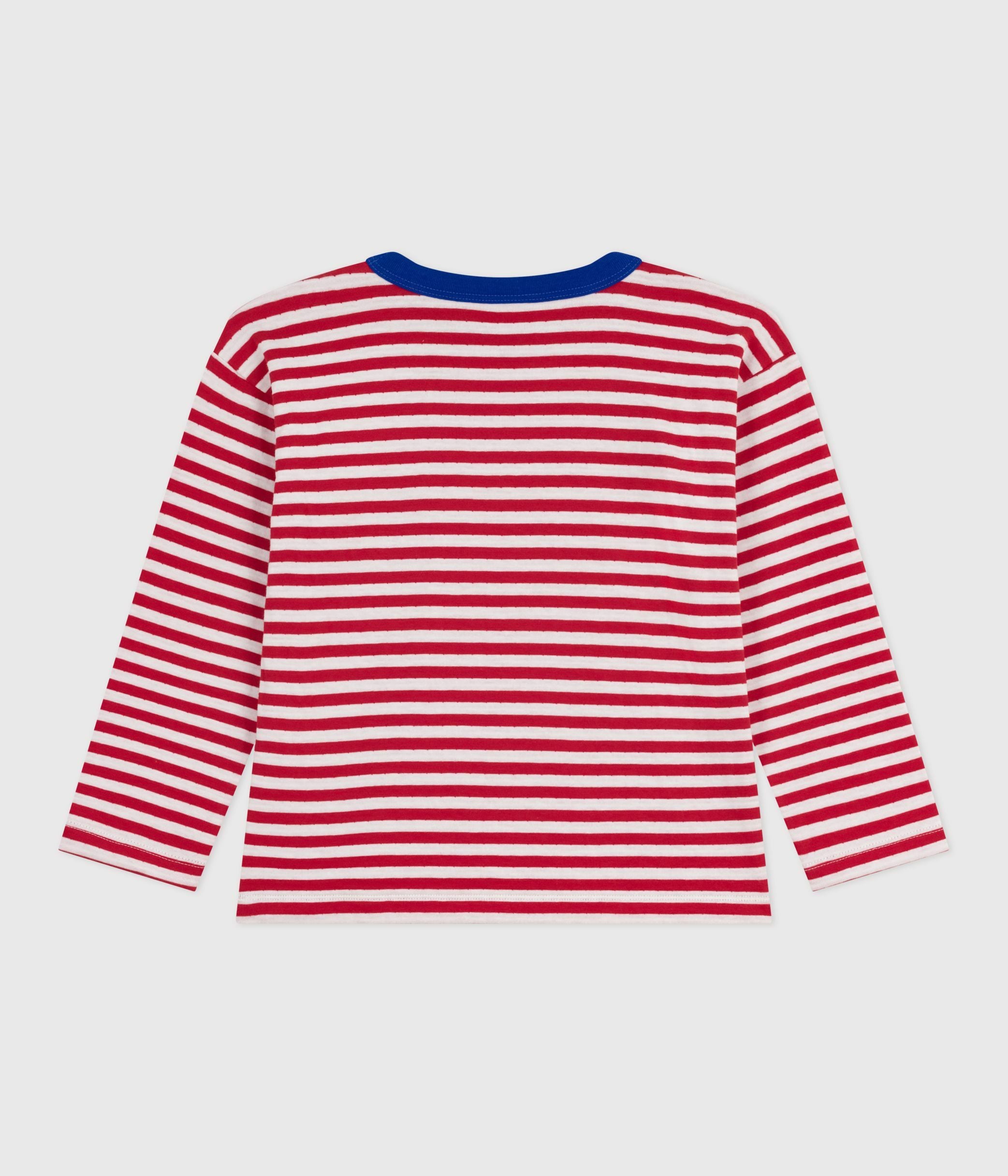 tee-shirt-enfant-manches-longues-en-coton-rayé