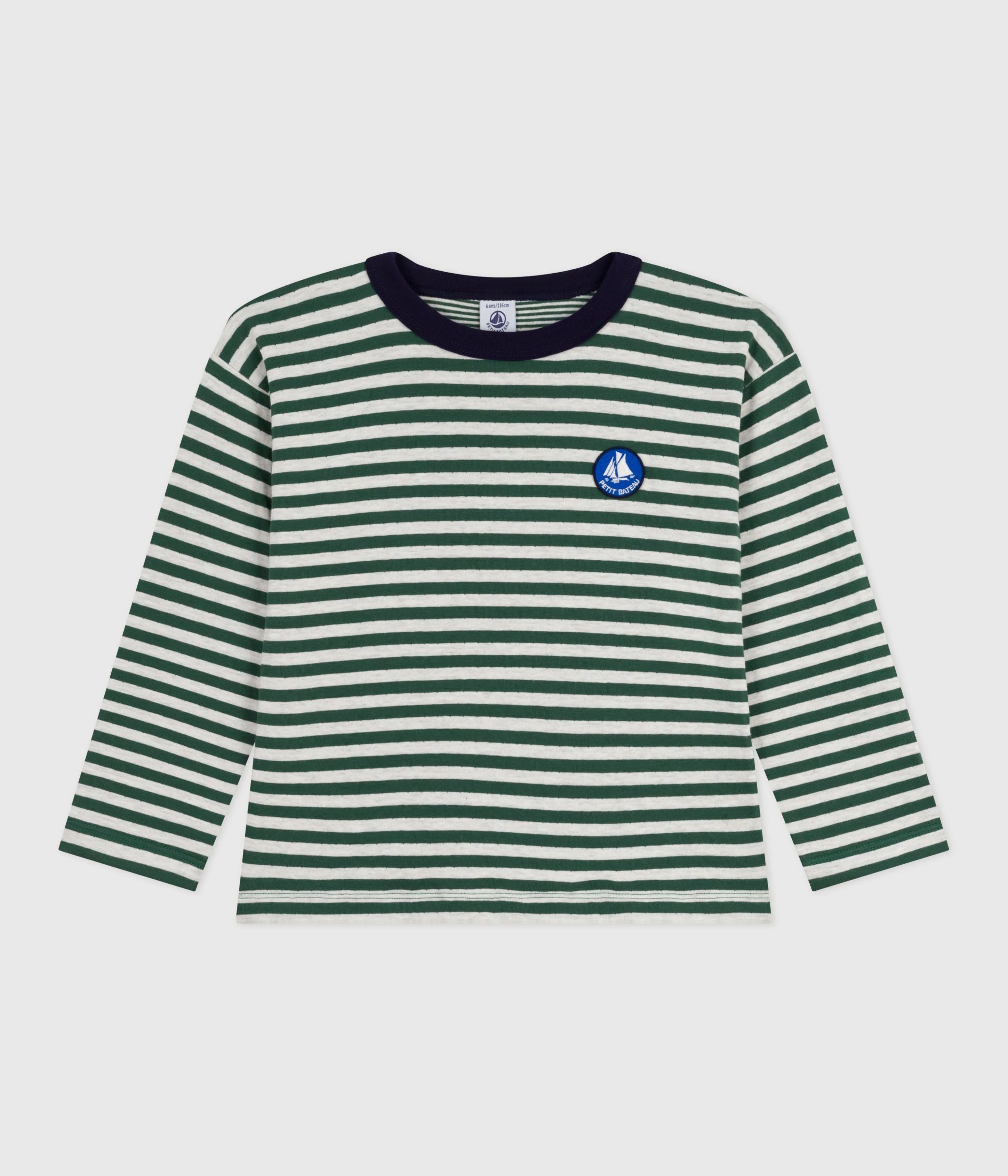 tee-shirt-enfant-manches-longues-en-coton-rayé