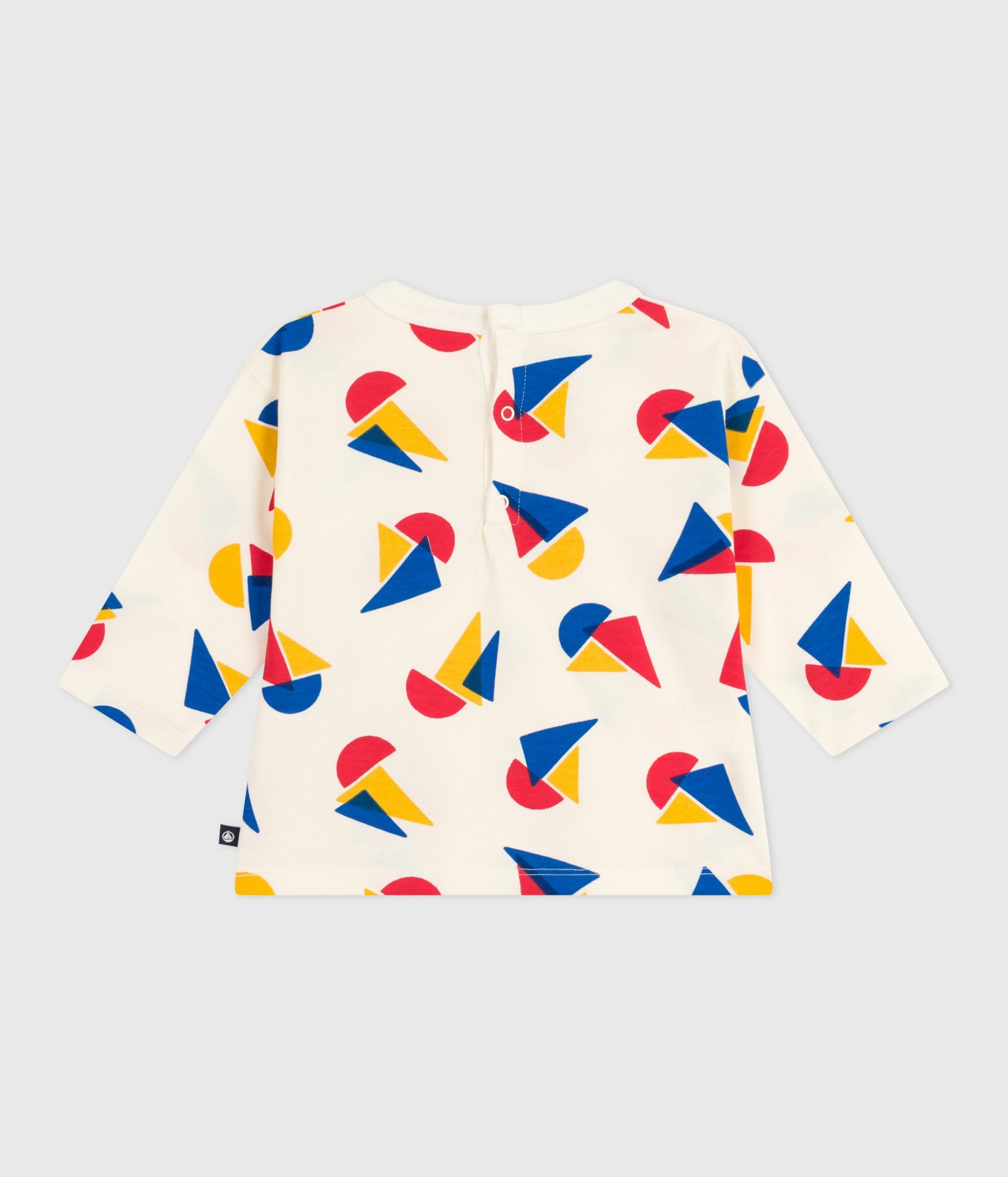 tee-shirt-bébé-en-coton-à-manches-longues,-imprimé-bateaux