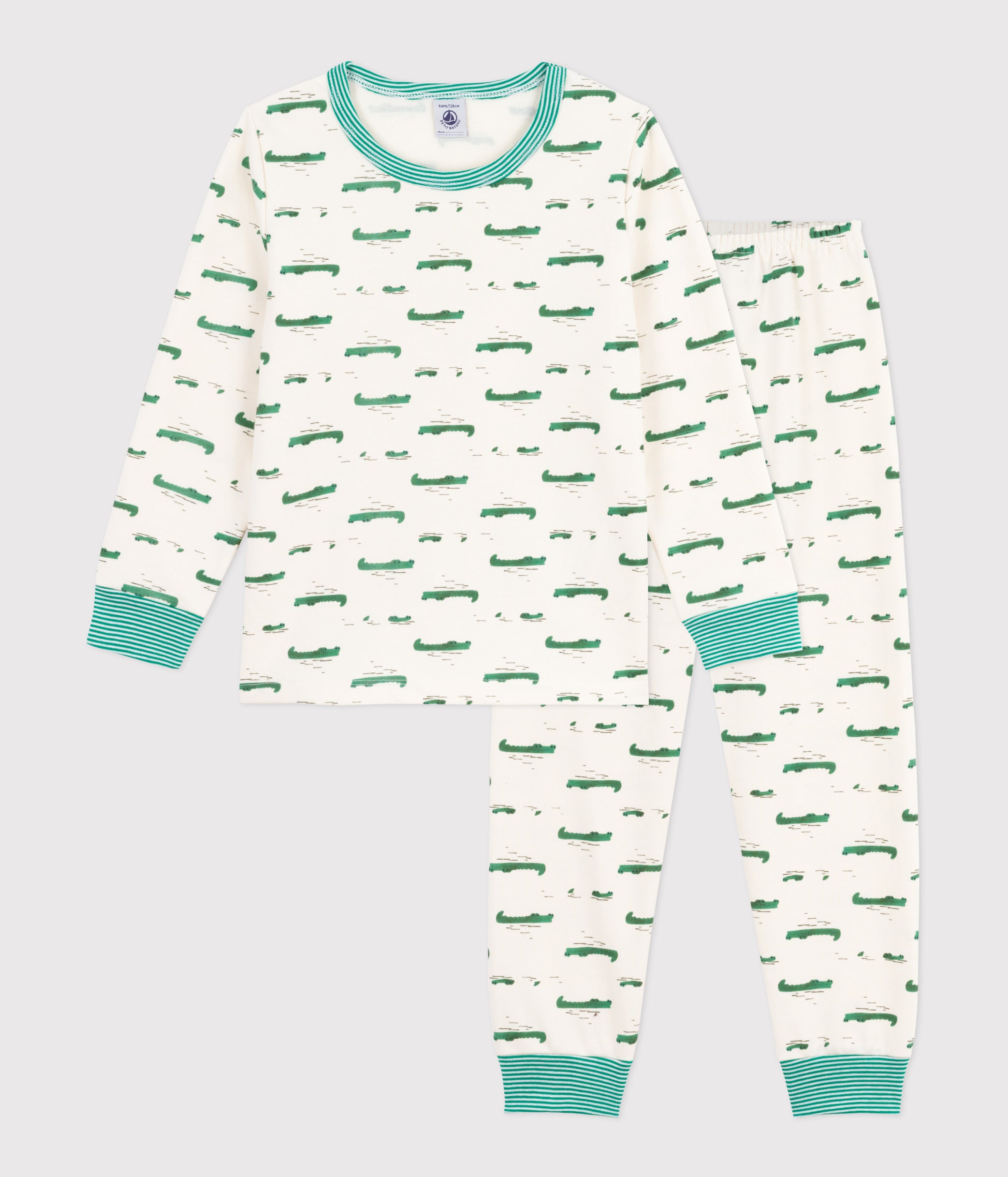 pyjama-enfant-en-molleton-imprimé-crocodiles