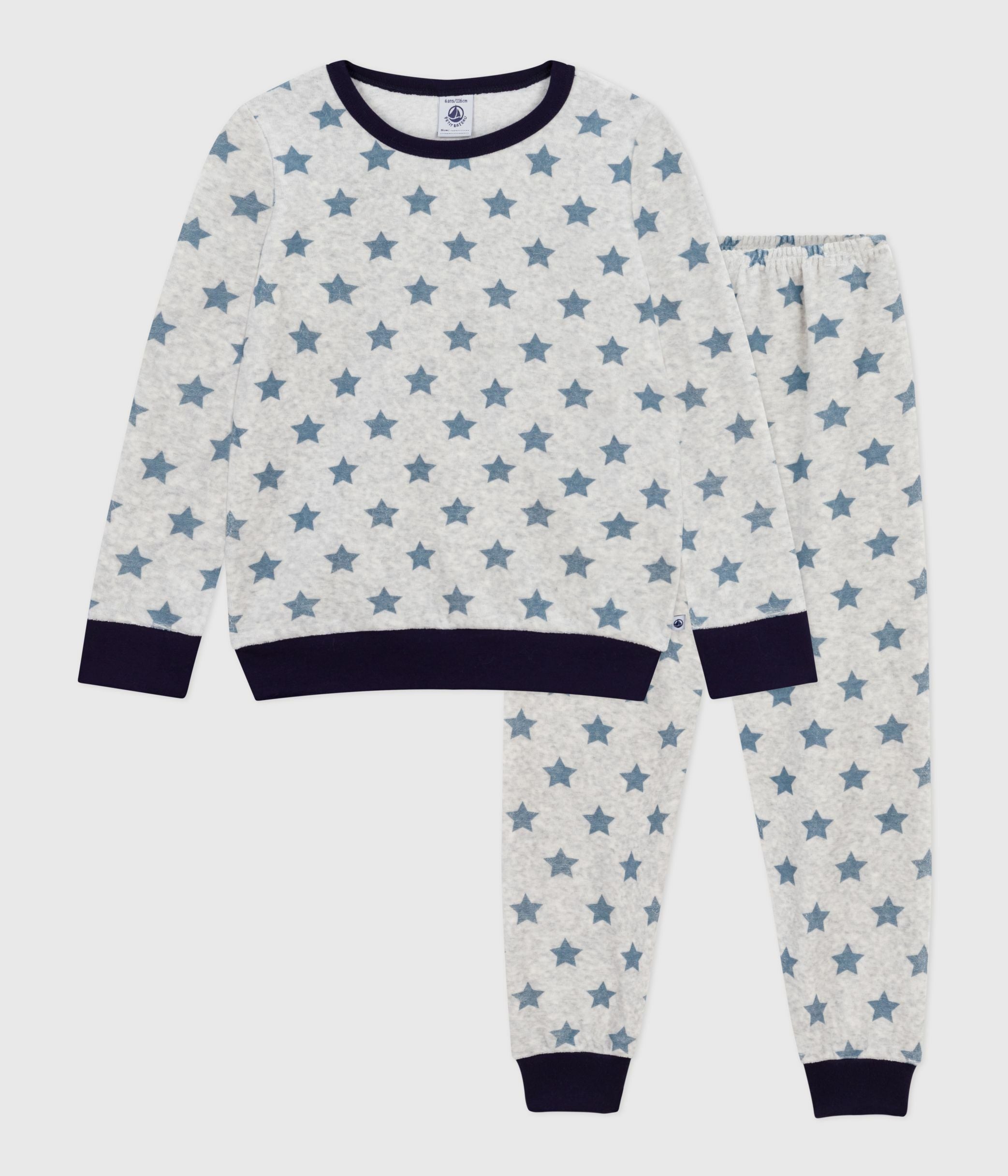 pyjama-enfant-en-velours-imprimé-etoiles