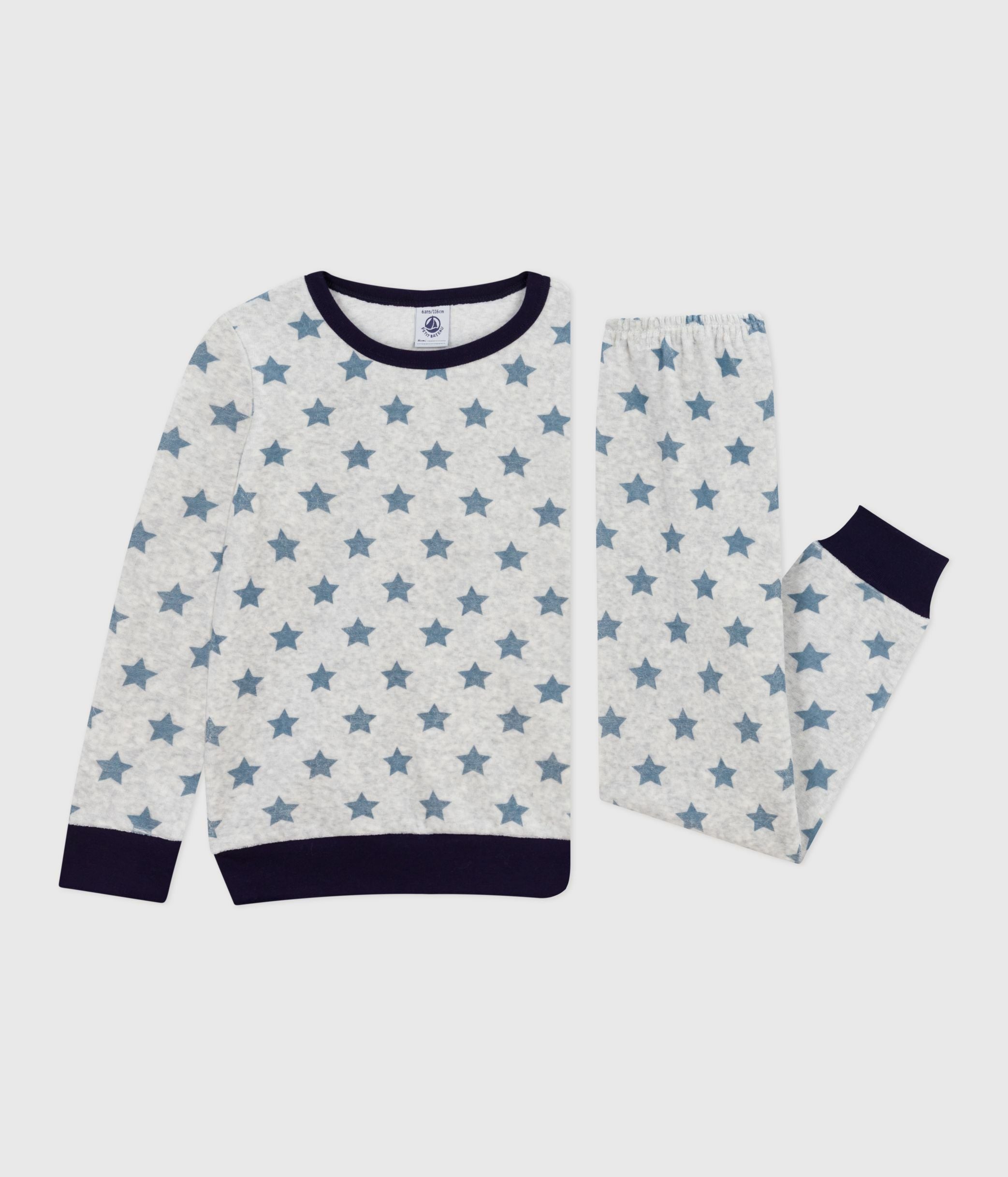 pyjama-enfant-en-velours-imprimé-etoiles
