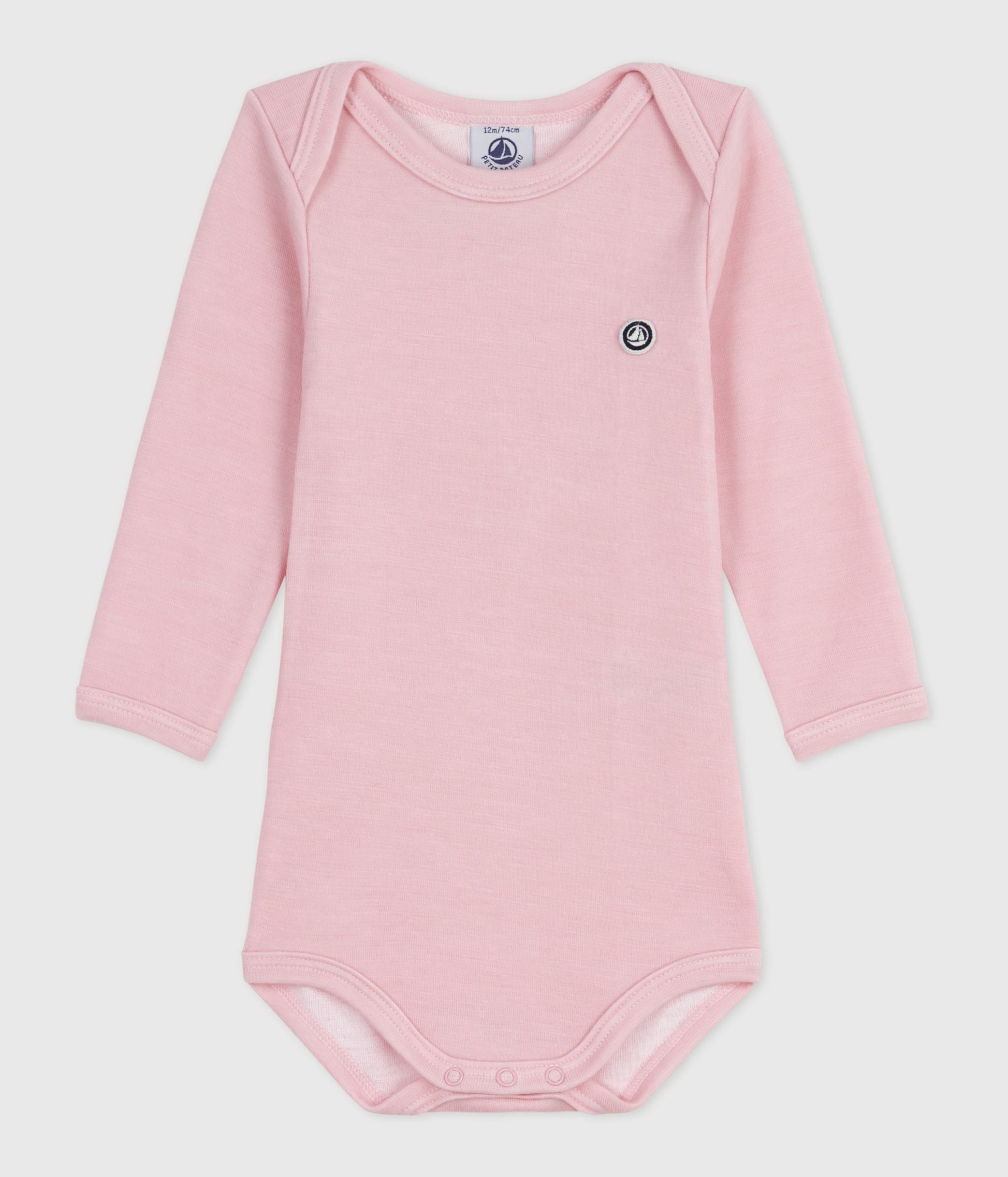 body-laine-coton-manches-longues-bébé