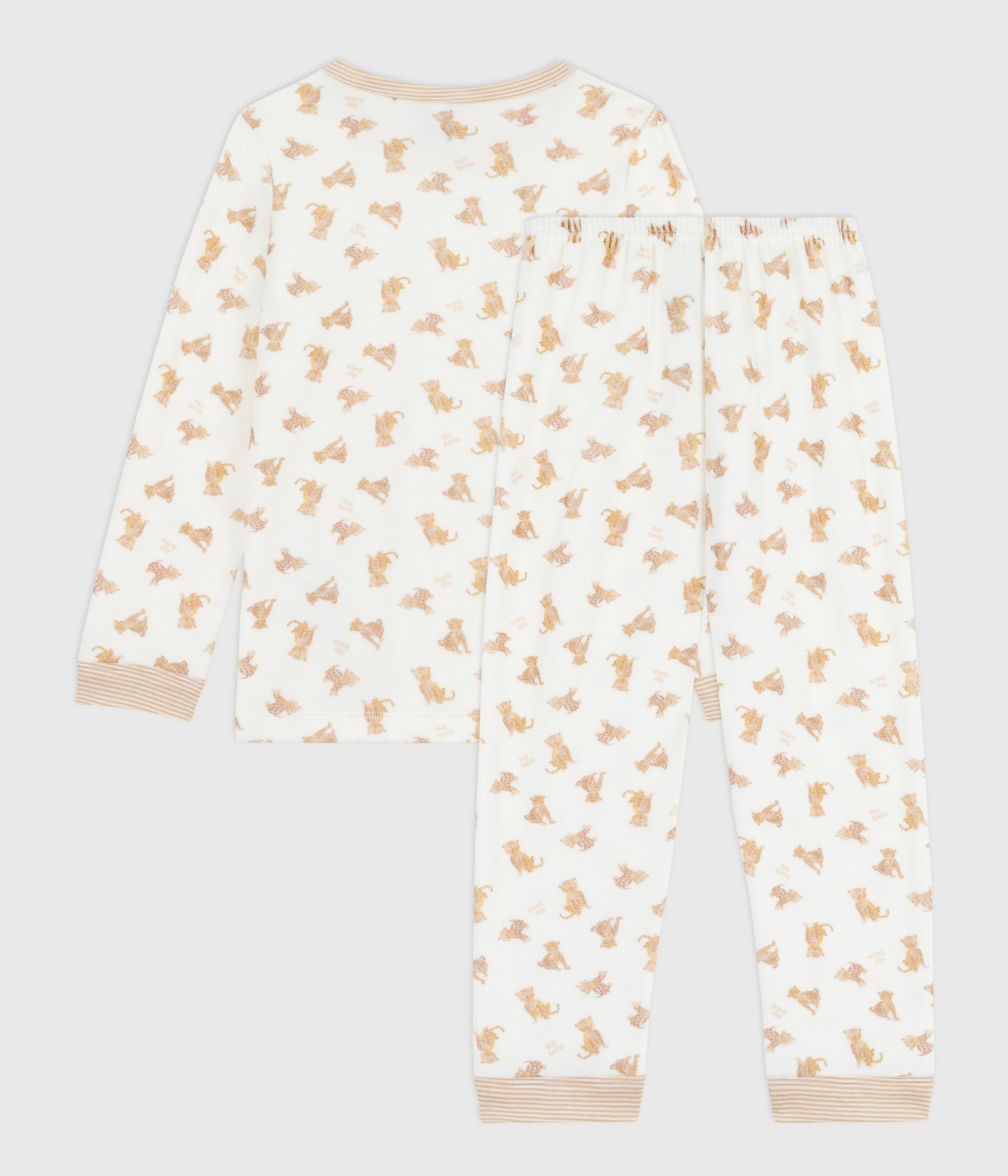 pyjama-enfant-en-velours-imprimé-léopards