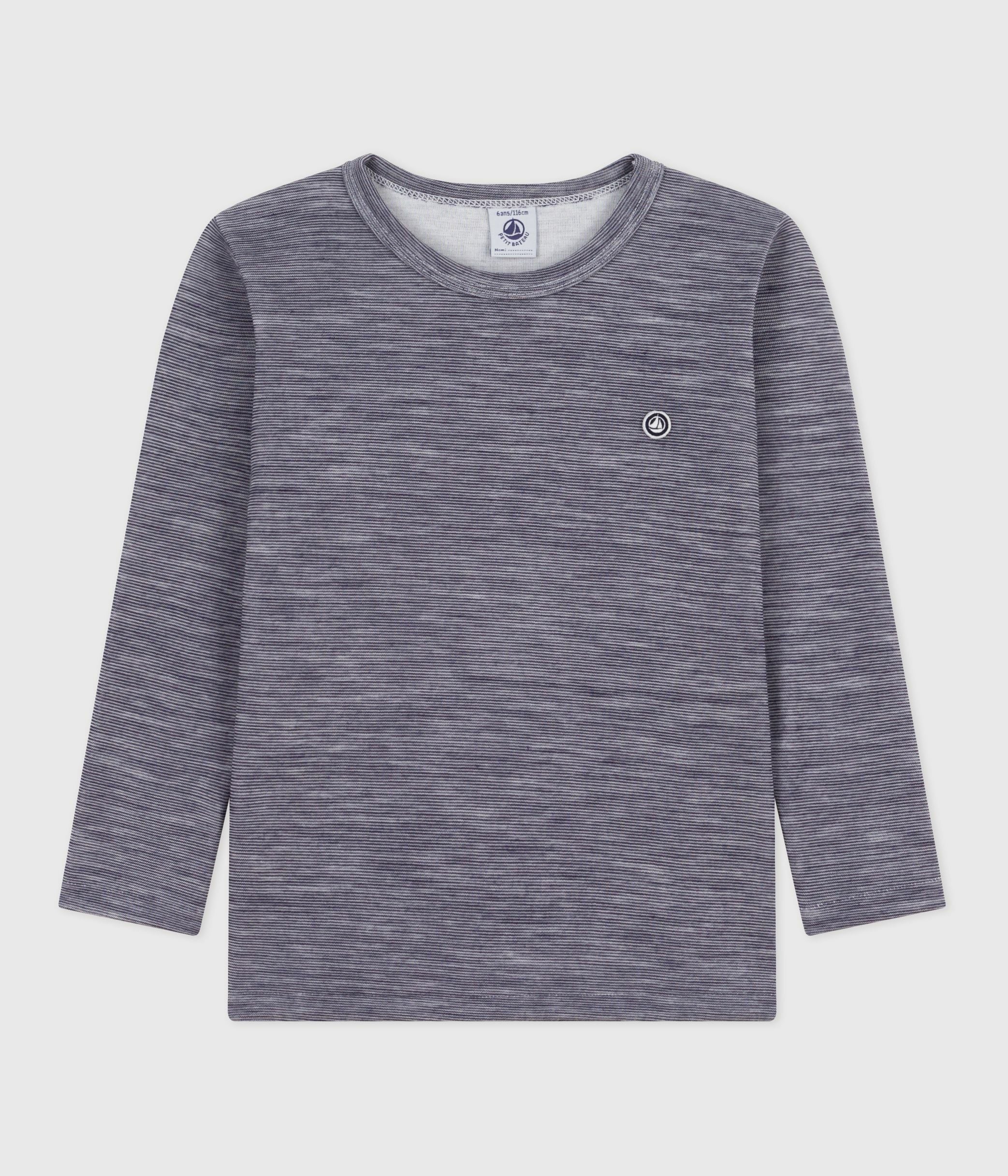 tee-shirt-enfant-en-laine-et-coton-manches-longues-à-rayures