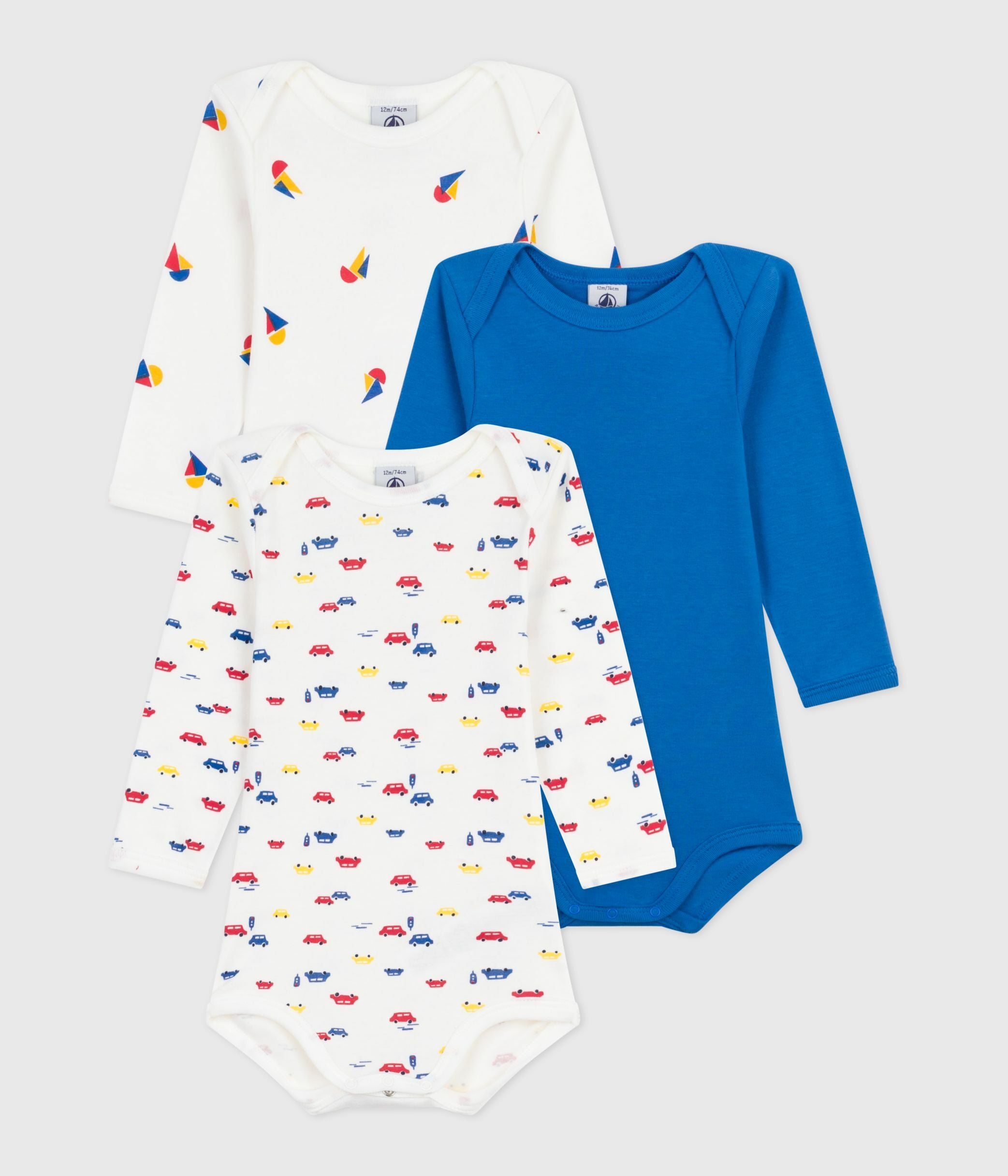 lot-de-3-bodies-manches-longues-en-coton-imprimé-bébé