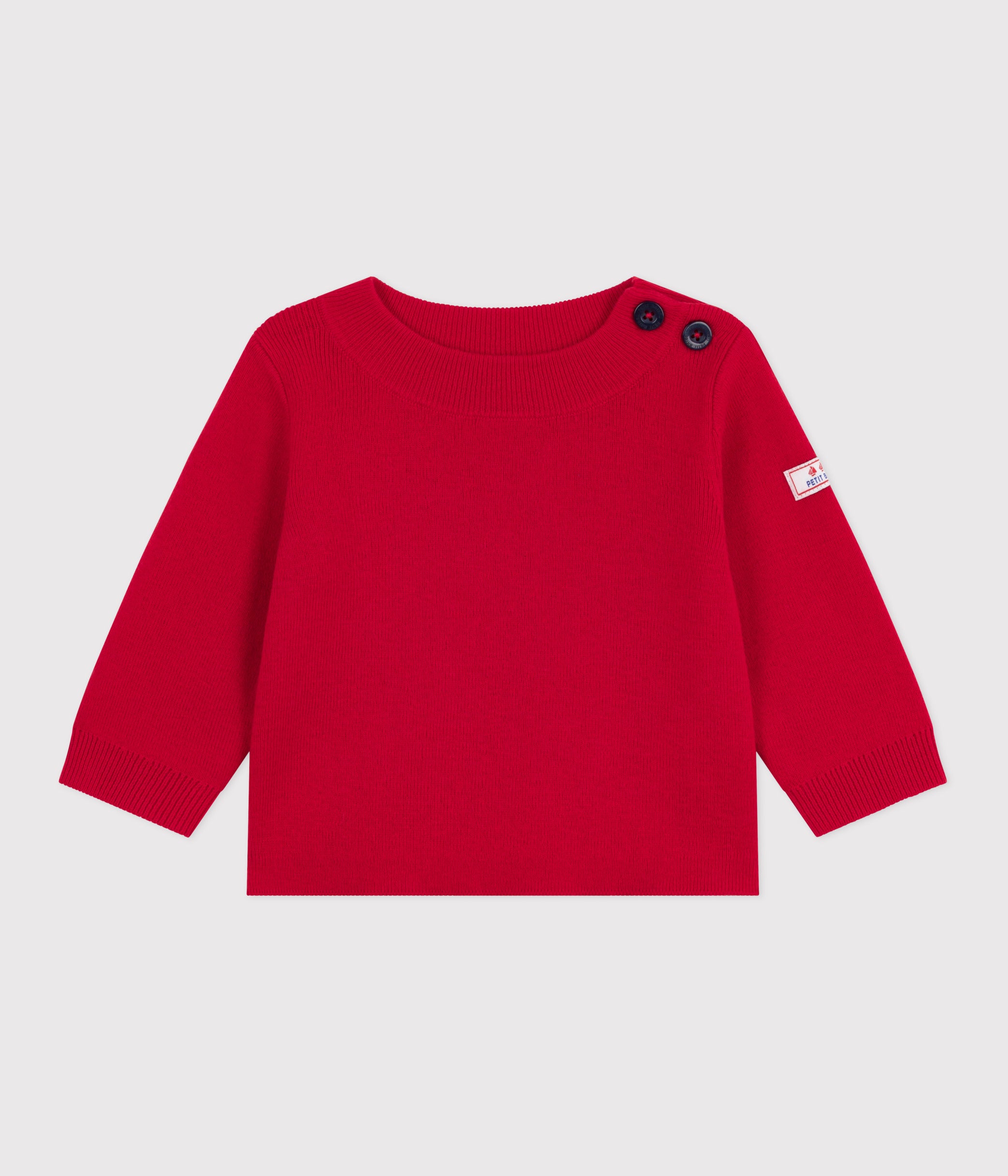 pull-marin-bébé-en-laine-et-coton-uni