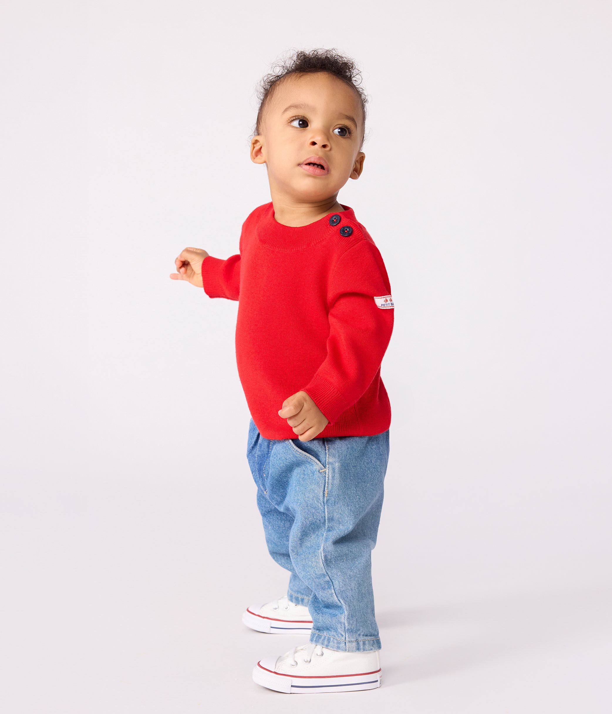 pull-marin-bébé-en-laine-et-coton-uni