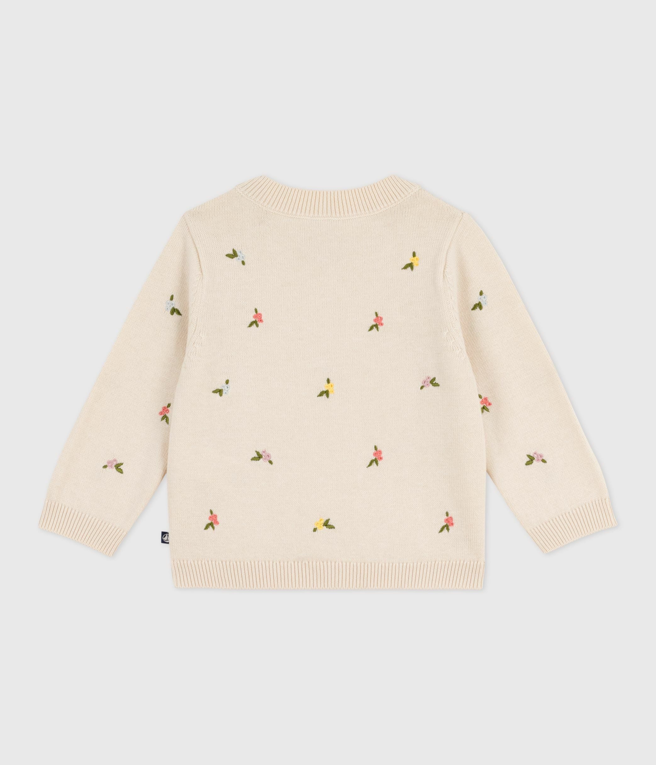 pull-bébé-en-laine-et-coton-à-fleurs-brodées