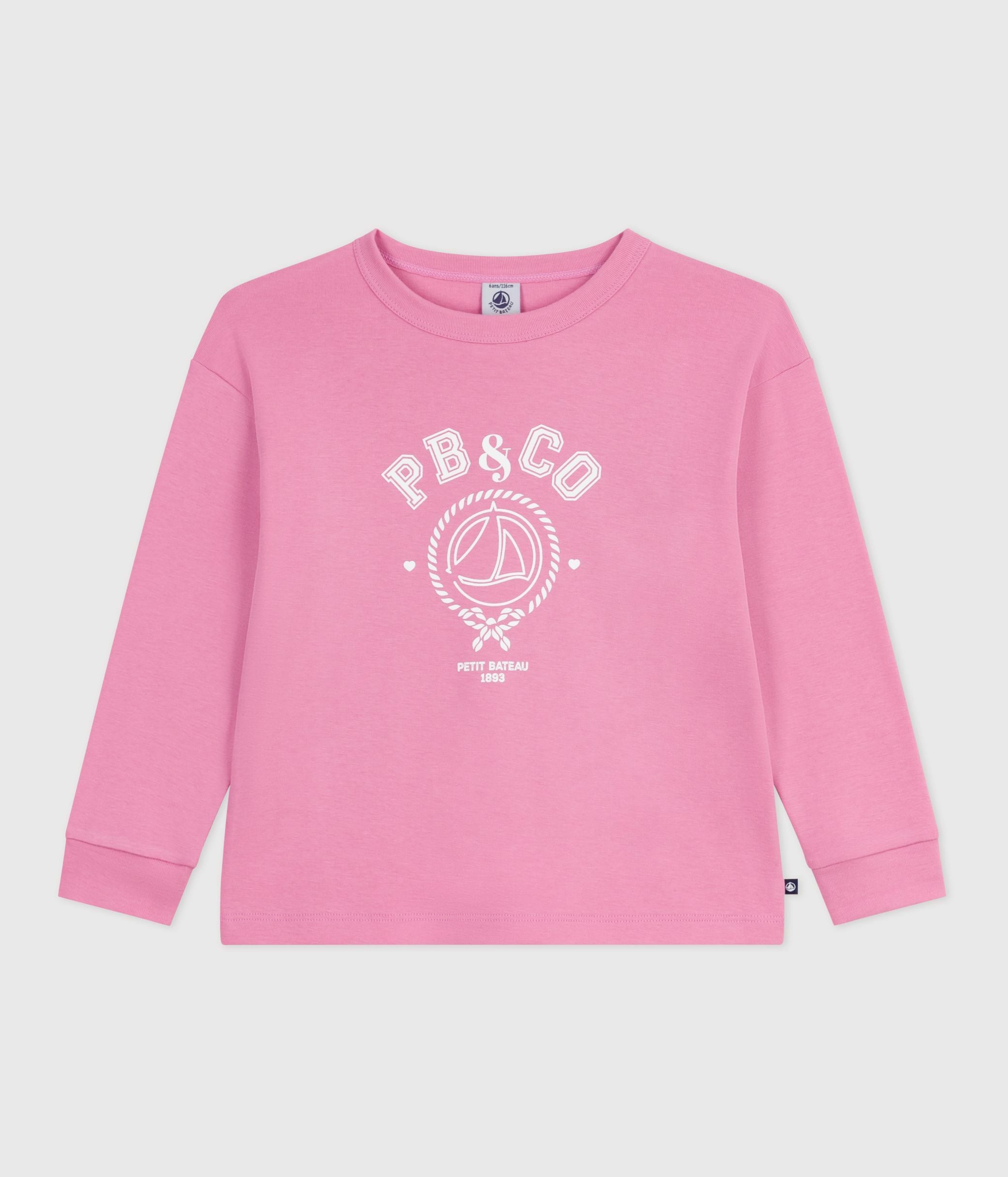 tee-shirt-enfant-manches-longues-en-coton-imprimé