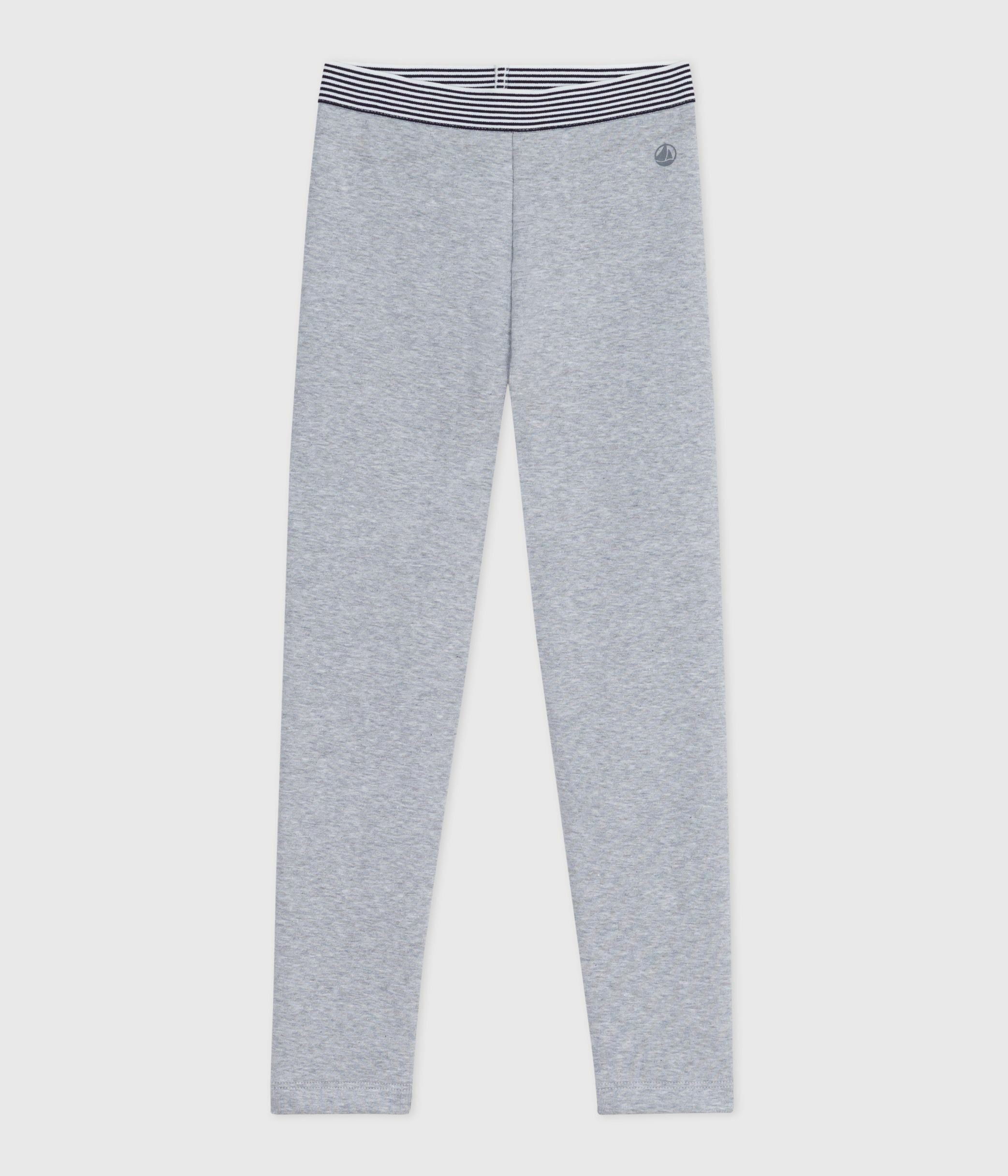 pantalon-esprit-legging-enfant-en-coton-uni