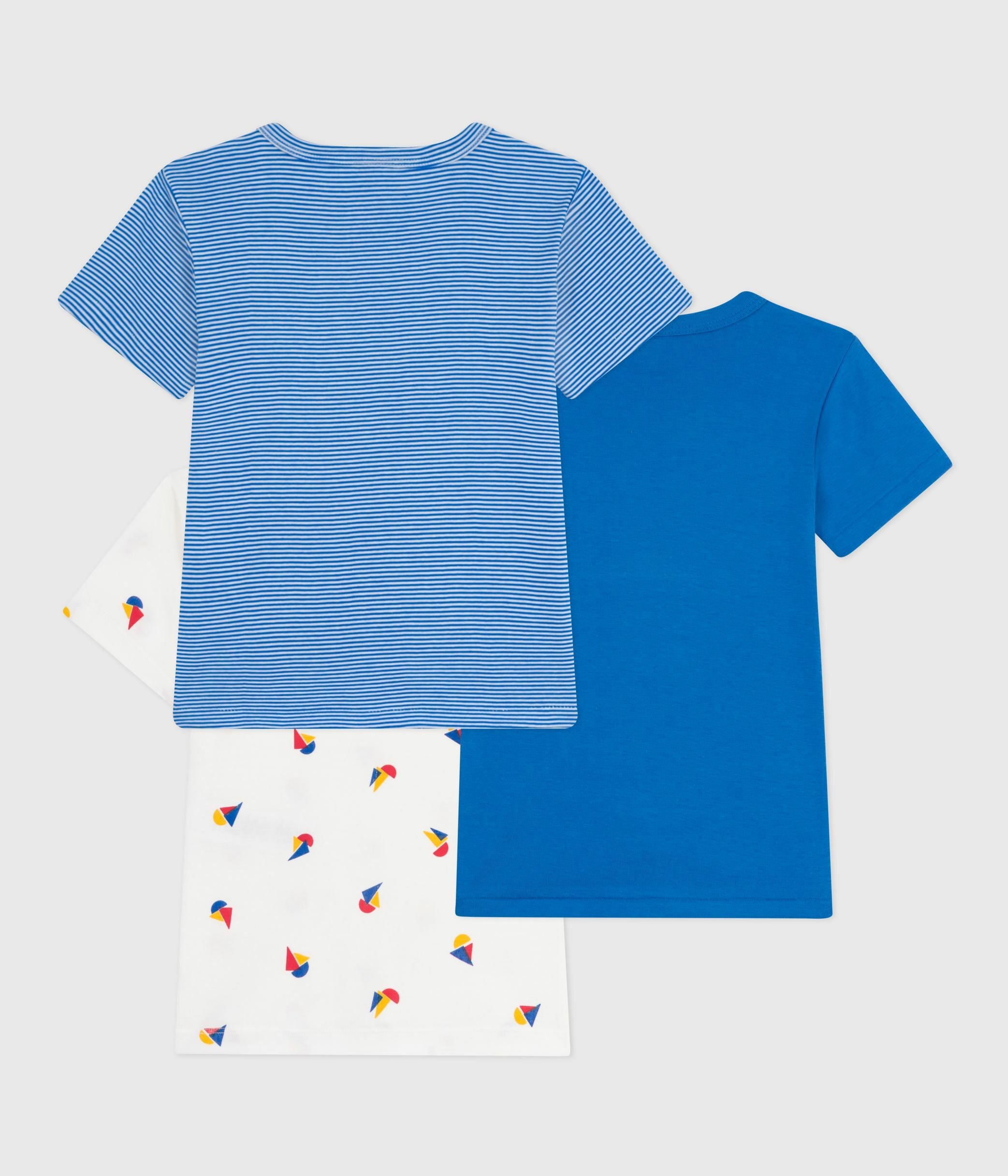 lot-de-3-tee-shirts-enfant-en-coton-manches-courtes-imprimé