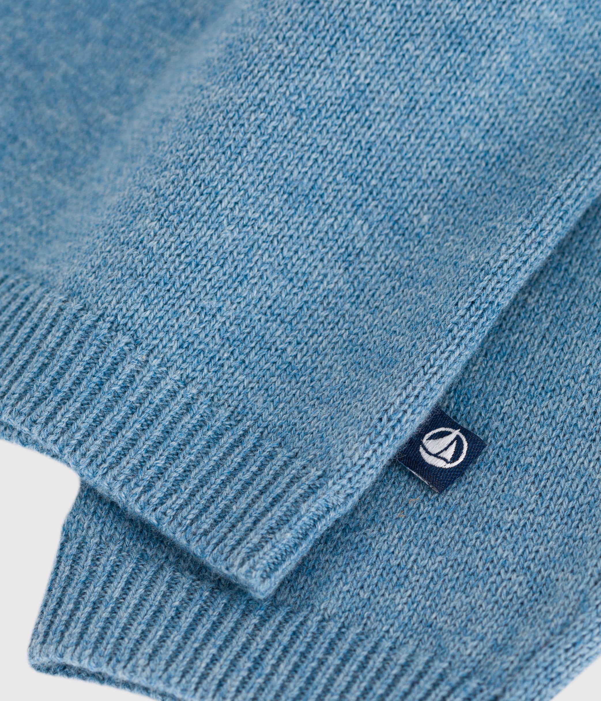 cardigan-bébé-en-tricot-laine-et-coton-uni-à-col