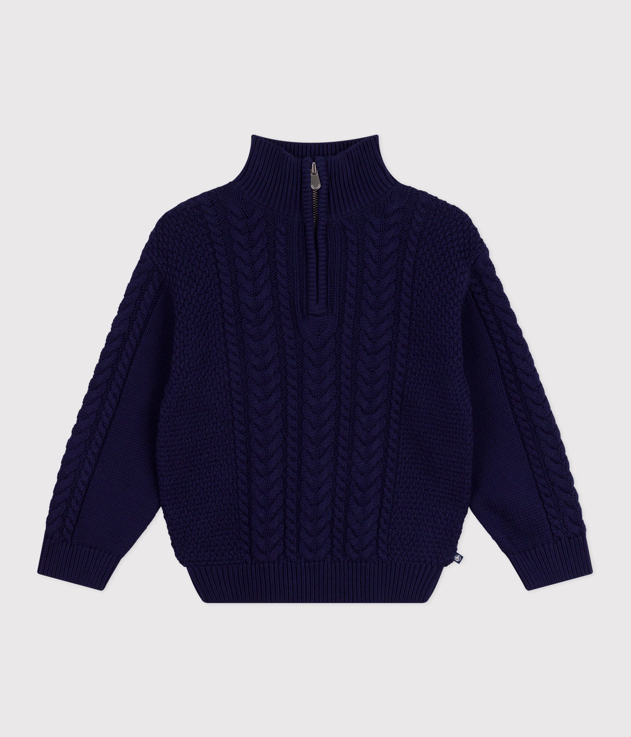 pull-col-camionneur-enfant-en-coton-uni