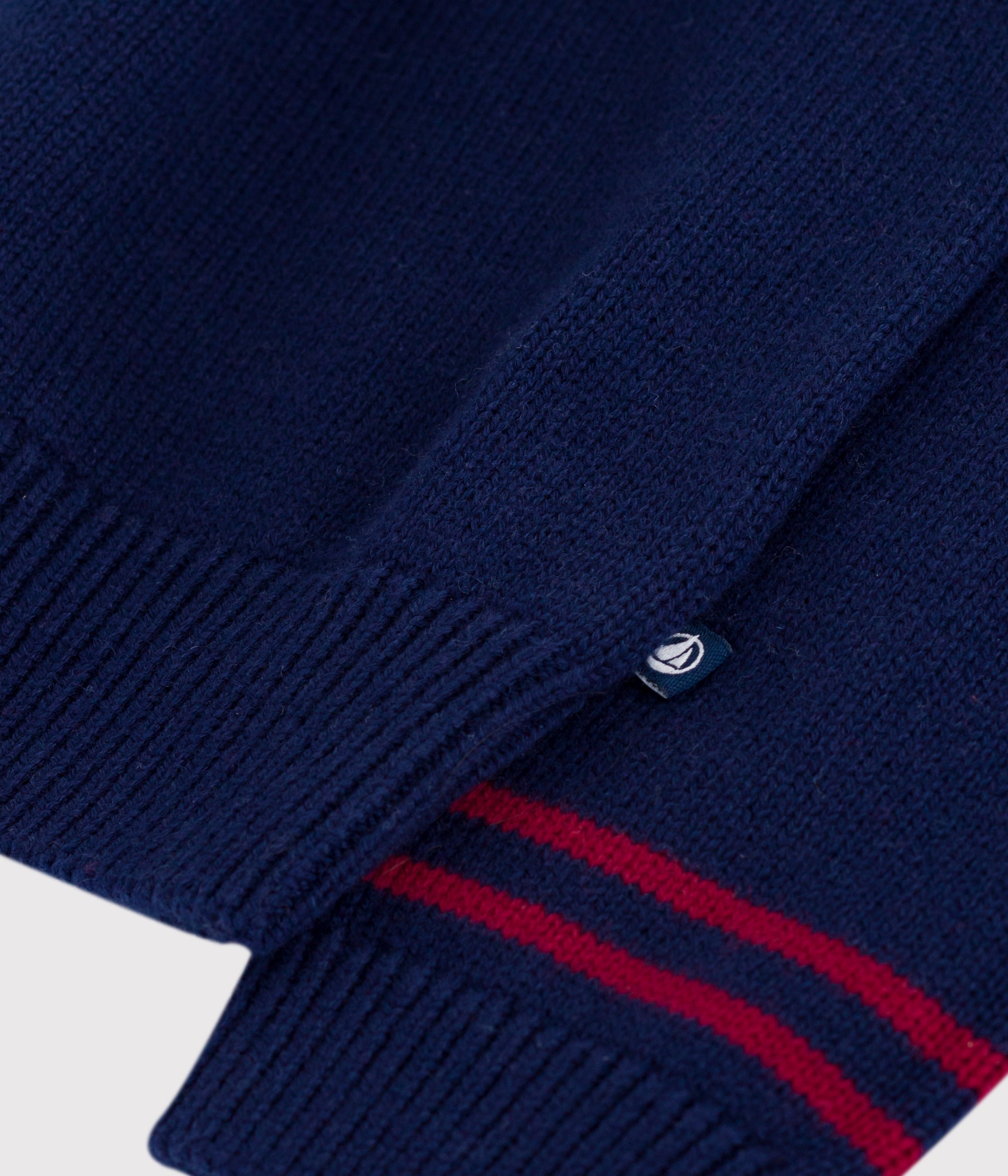 pull-à-col-montant-enfant-en-laine-et-coton-à-motifs
