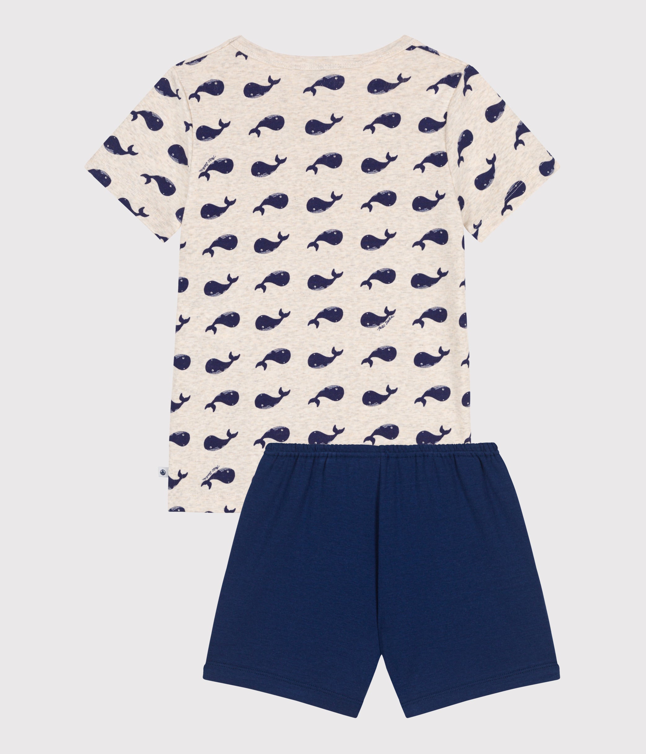 pyjama-short-enfant-en-coton-imprimé-baleines