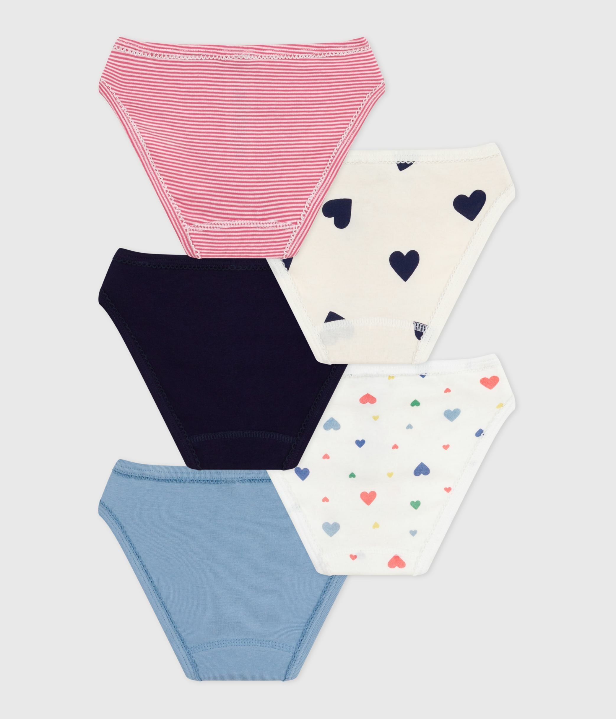 lot-de-culottes-enfant-en-coton-imprimé-cœurs
