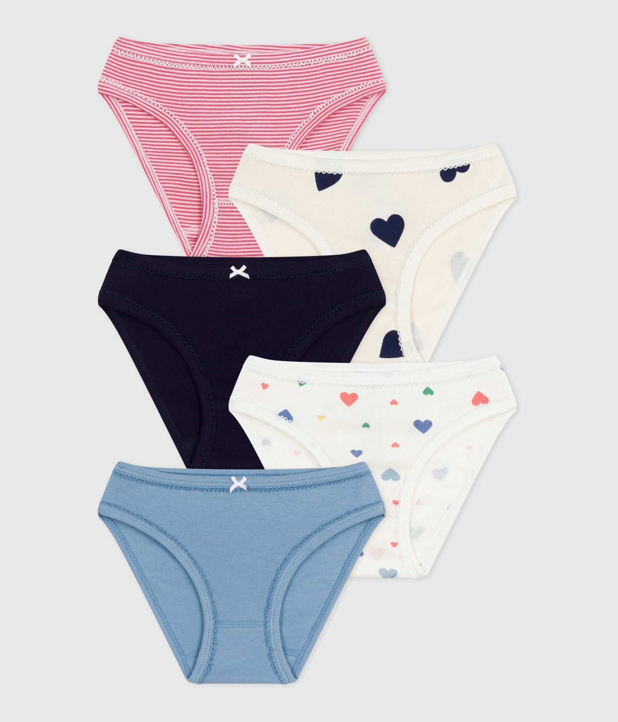 lot-de-culottes-enfant-en-coton-imprimé-cœurs