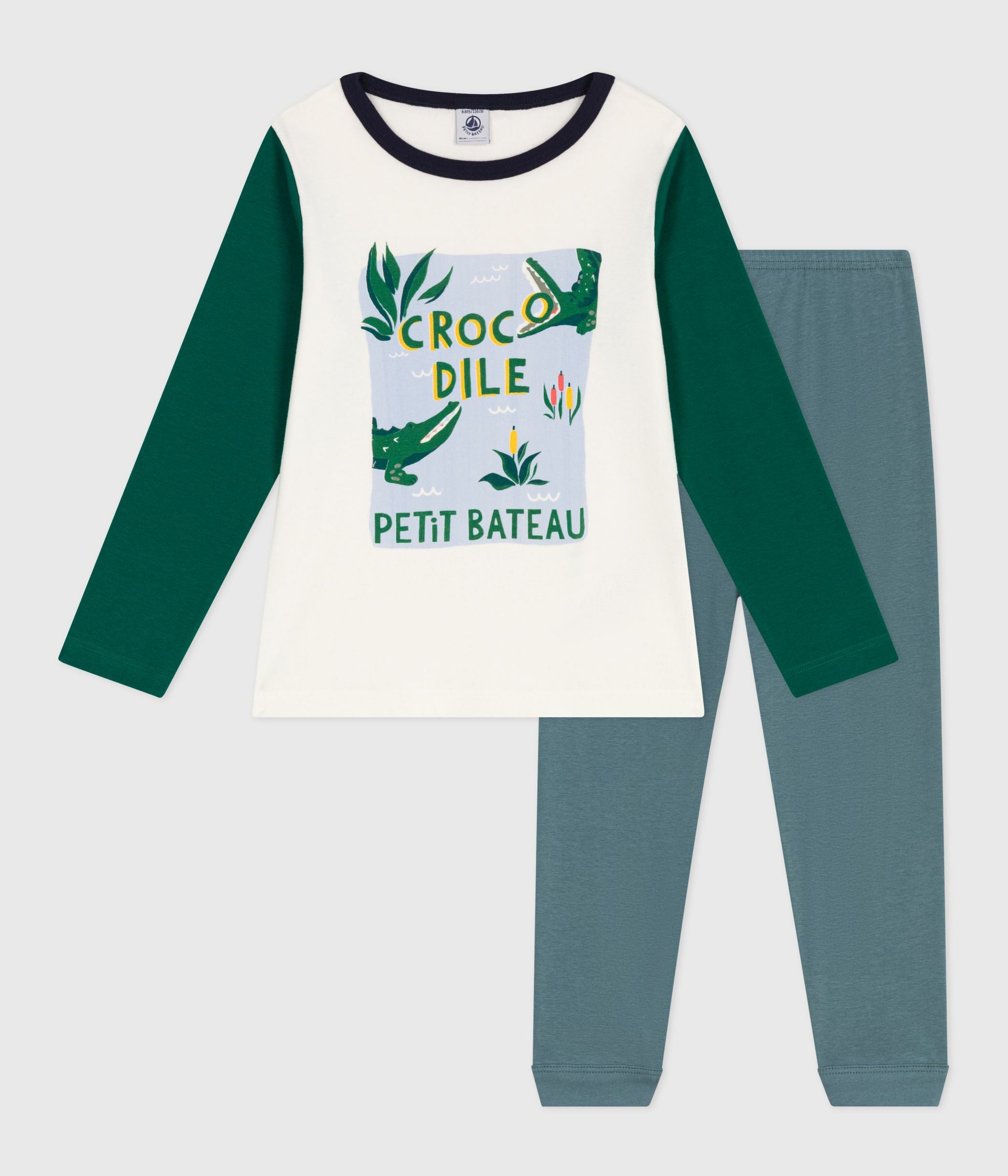 pyjama-enfant-en-coton-bicolore
