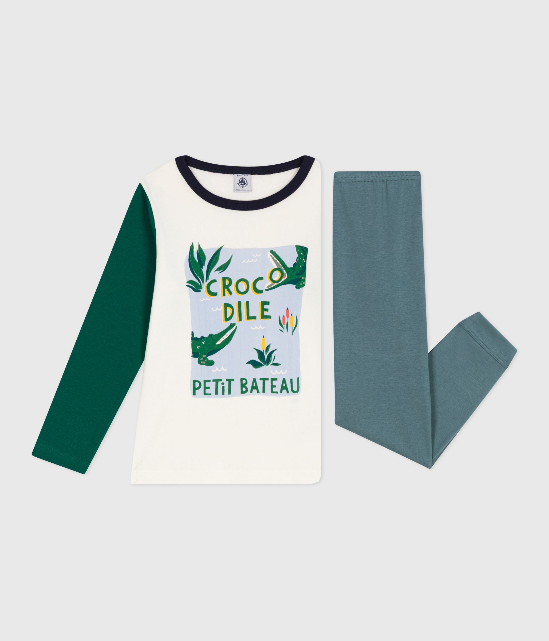 pyjama-enfant-en-coton-bicolore
