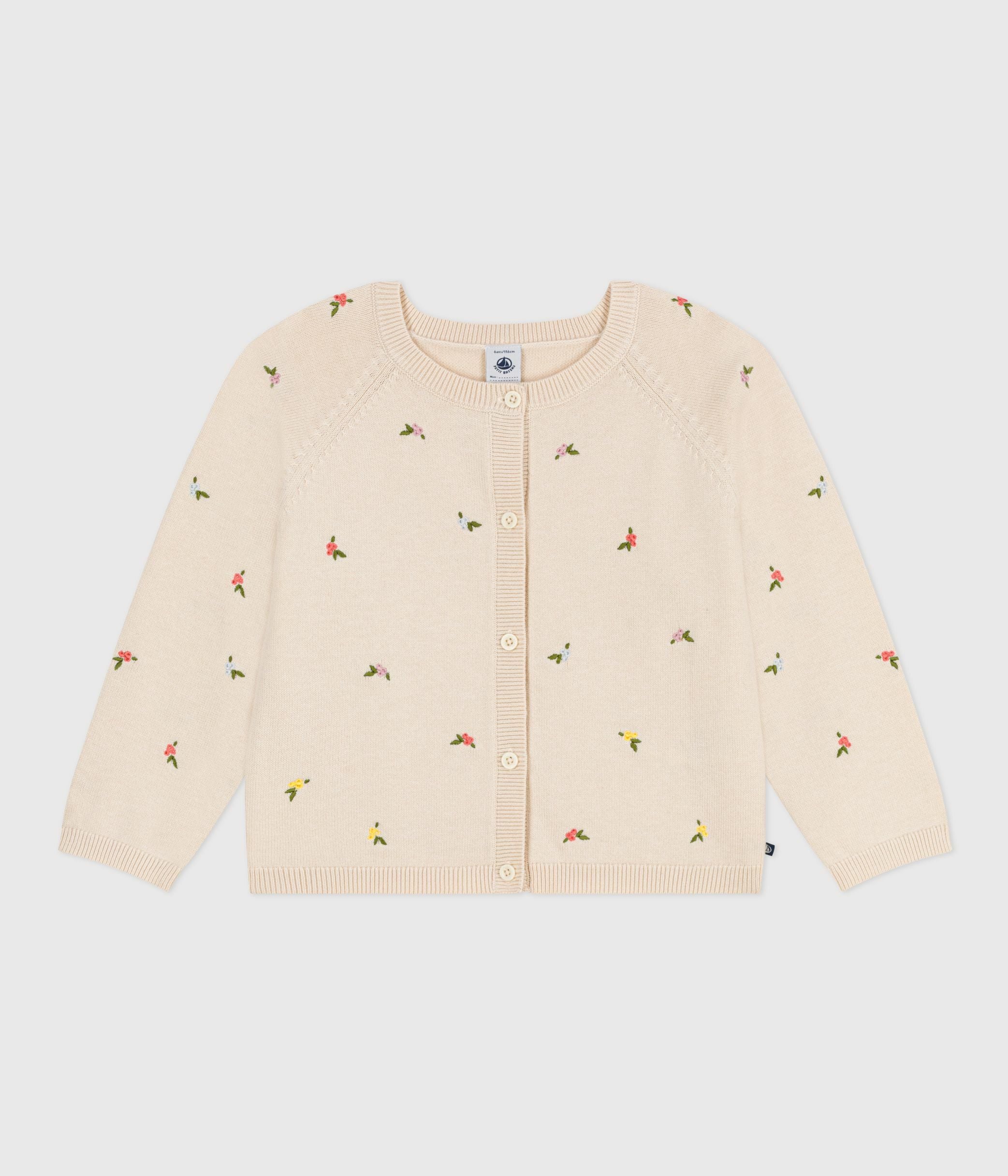 cardigan-enfant-en-laine-et-coton-à-motifs-brodés