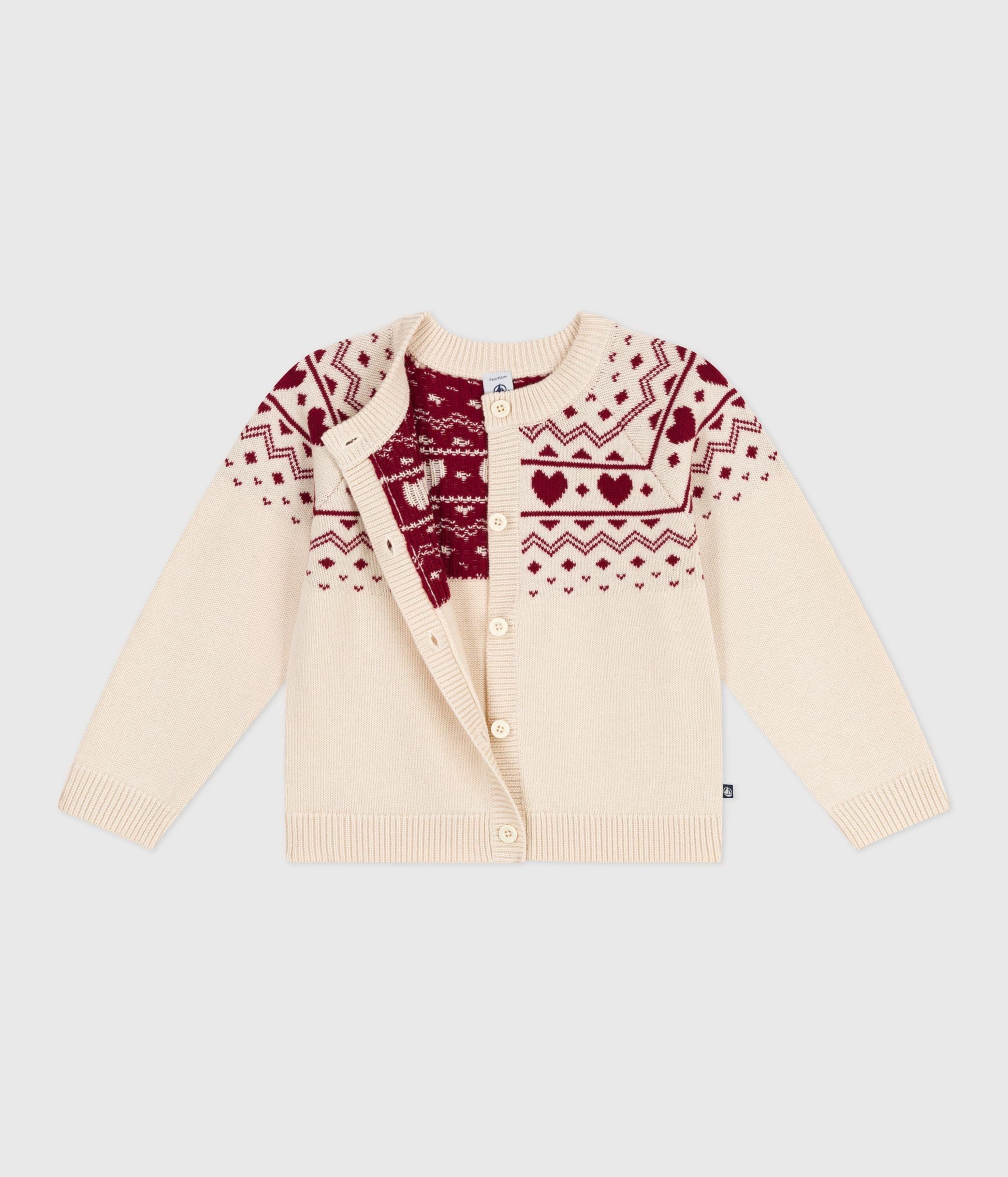 cardigan-enfant-en-laine-et-coton-à-motif-jacquard