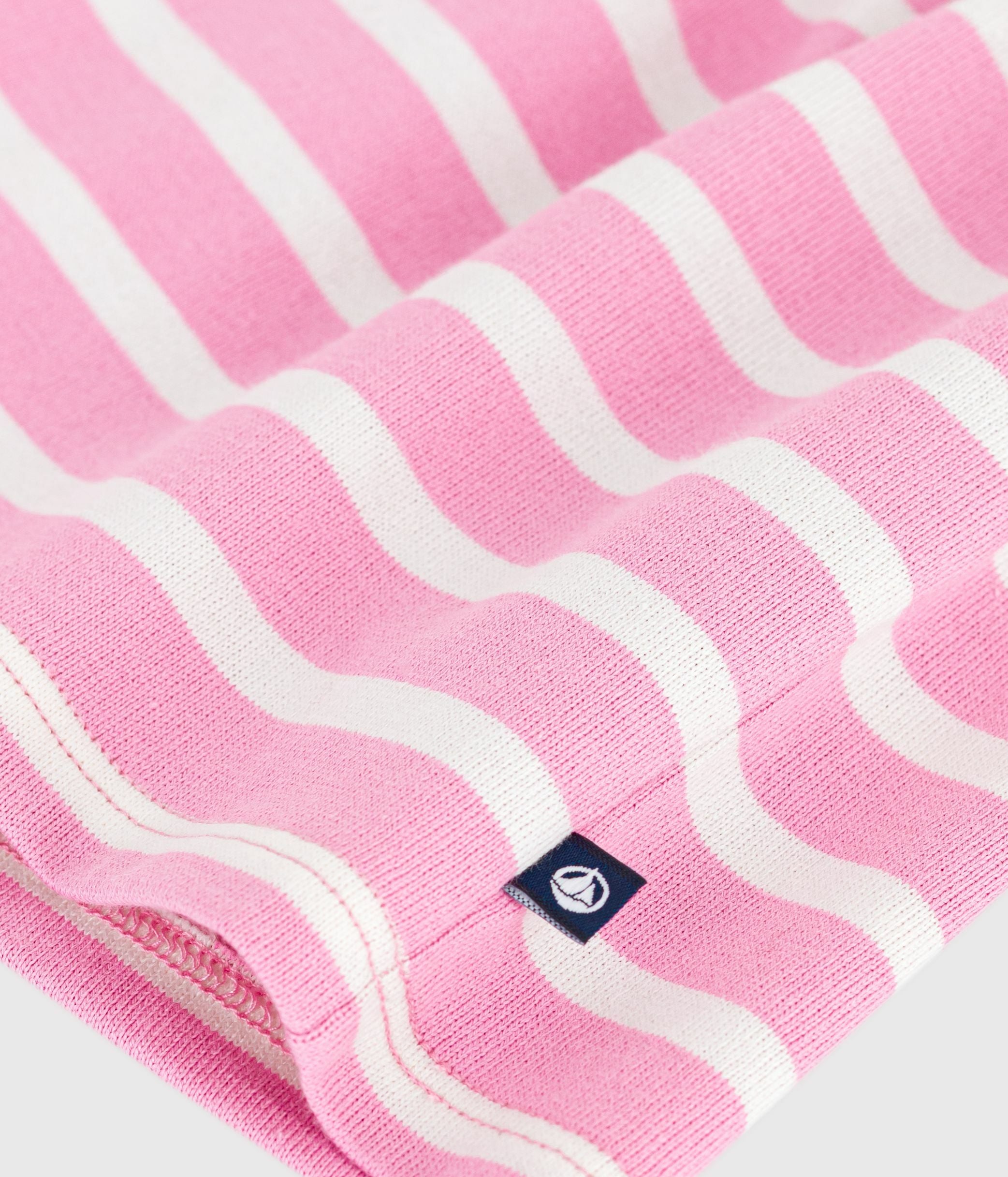 robe-bébé-en-coton-manches-longues-rayée