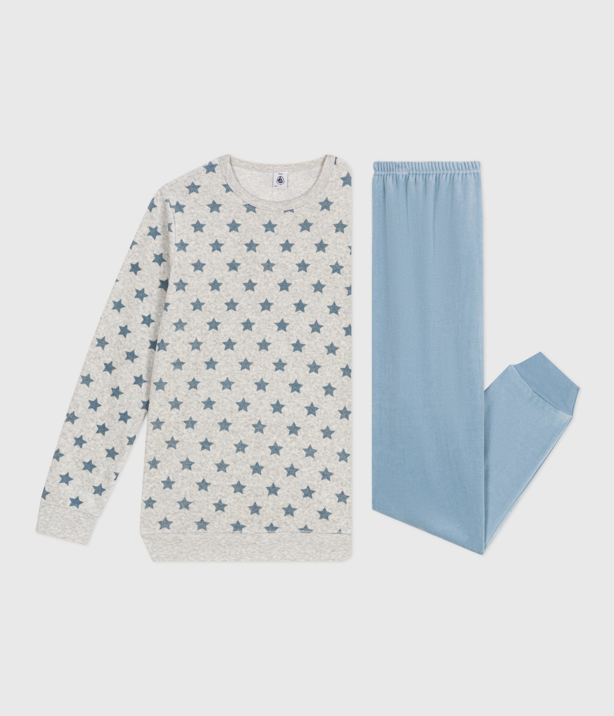 pyjama-junior-en-velours-imprimé-étoiles