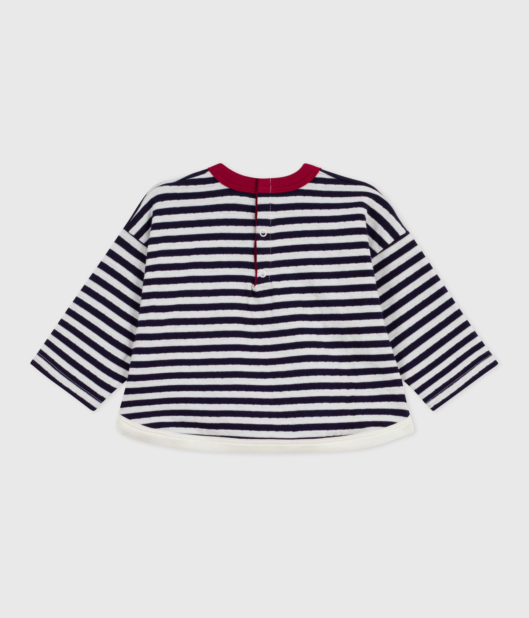 tee-shirt-bébé-en-coton-à-manches-longues,-rayé