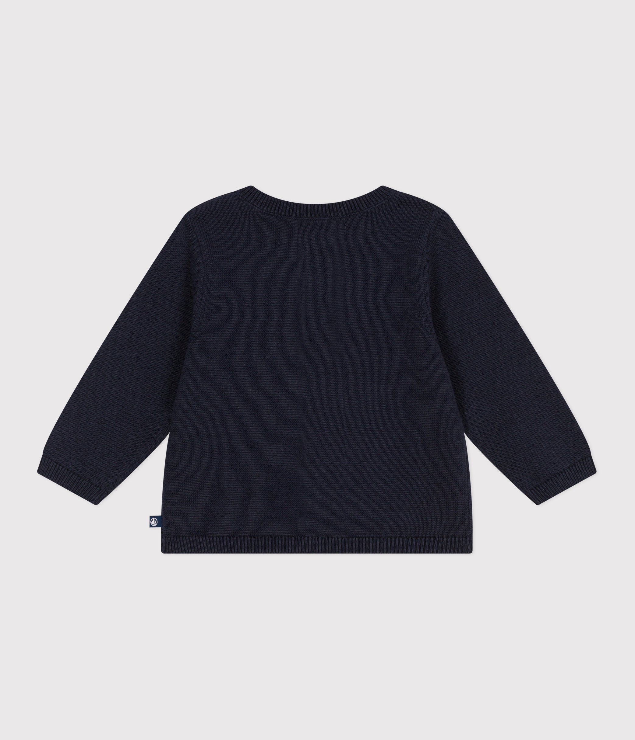 cardigan-bébé-en-tricot-de-coton-uni