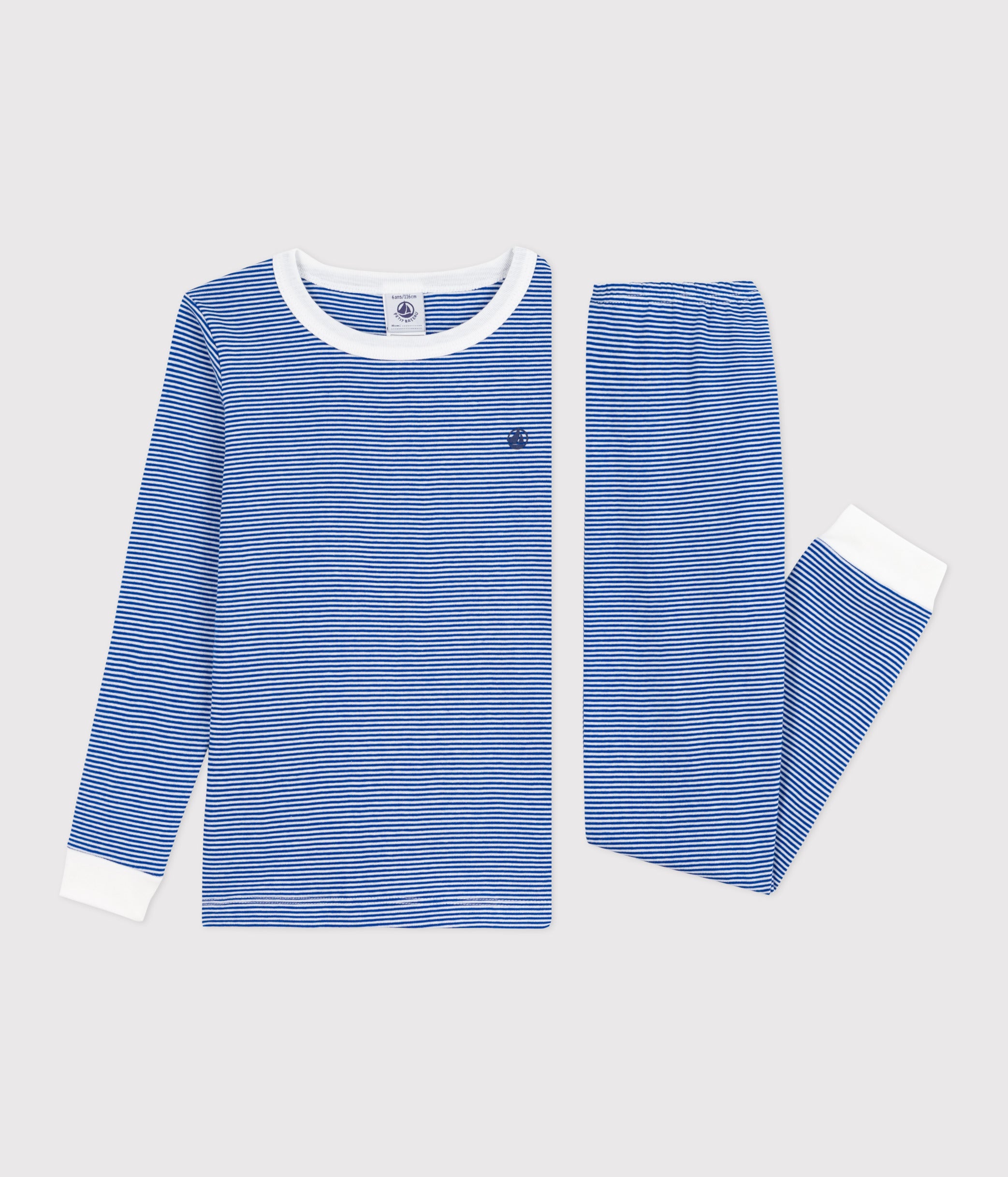 pyjama-enfant-en-coton-jambes-très-ajustées-à-rayures