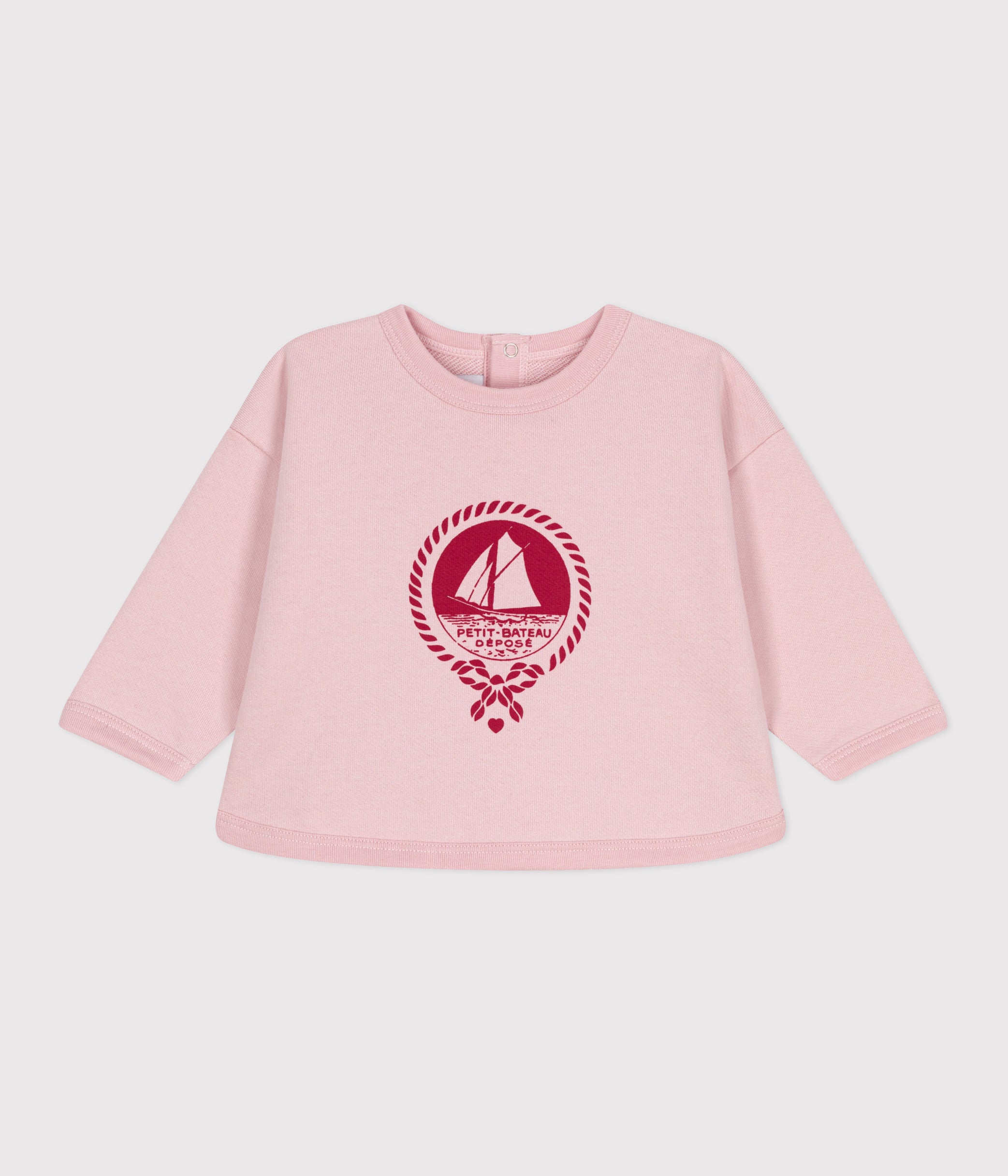 sweatshirt-bébé-en-coton-motif-petit-bateau-vintage