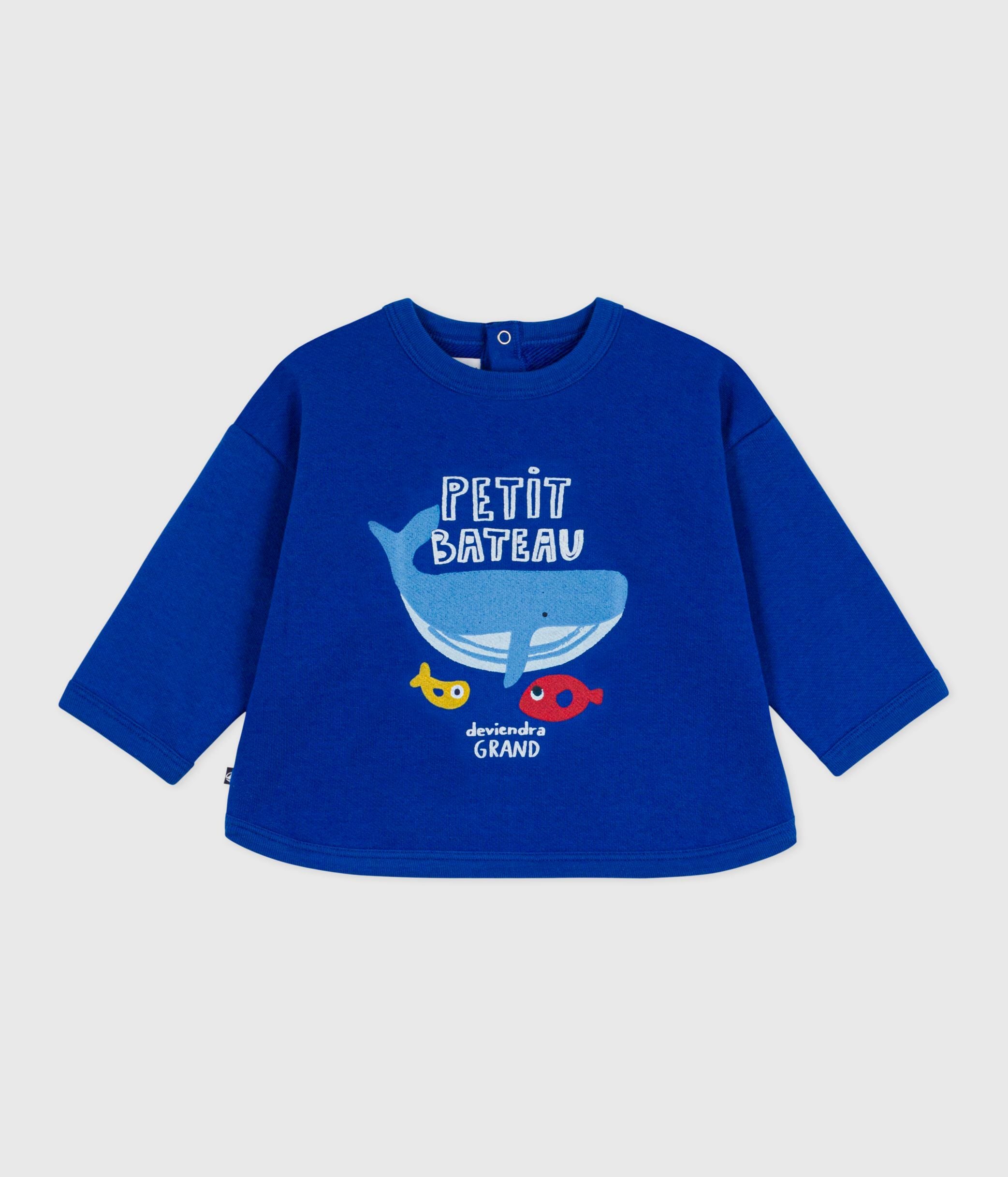 sweatshirt-bébé-en-coton-motif-baleine